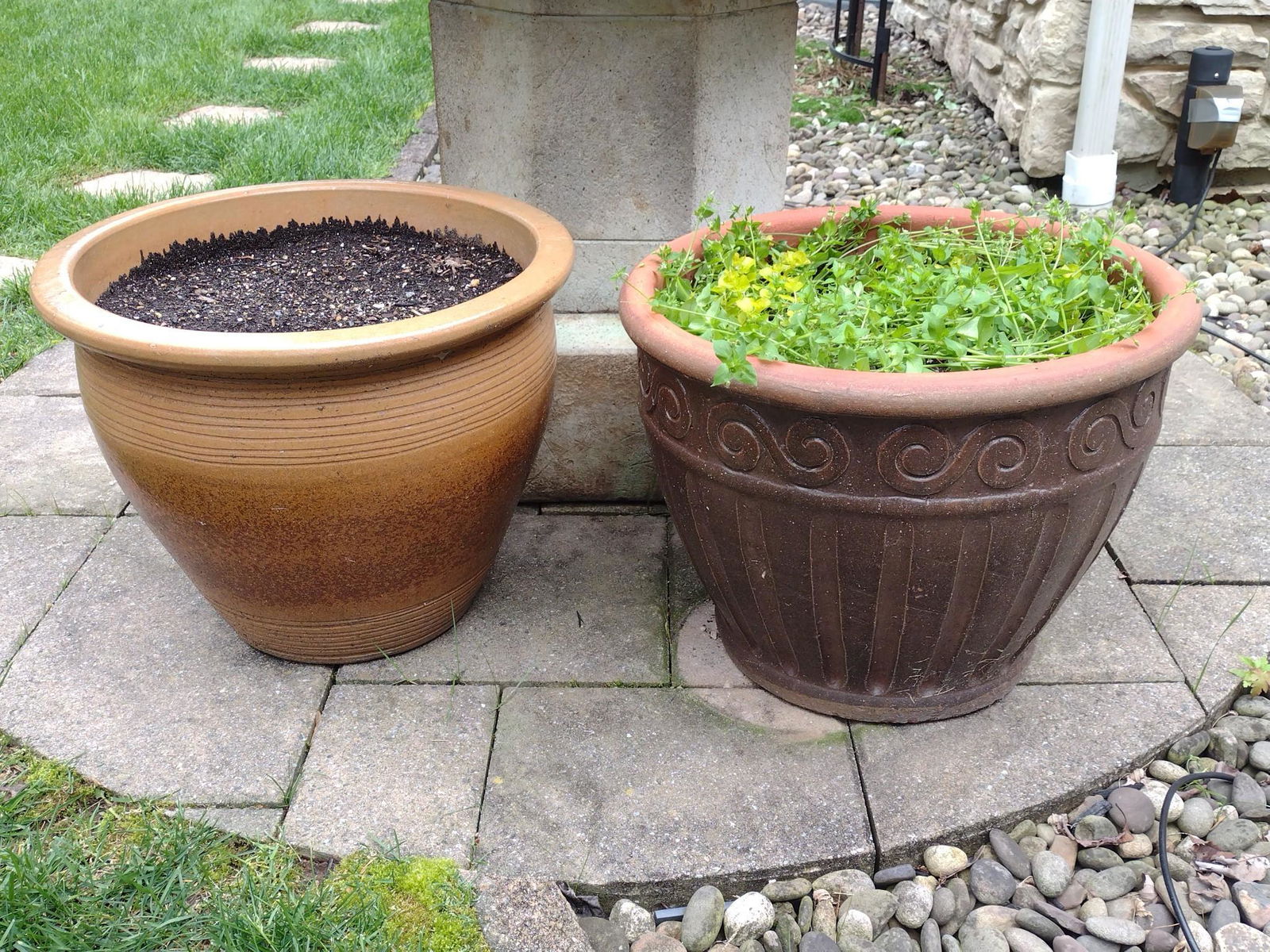 Two Outdoor Ceramic Planters (1 of 4)