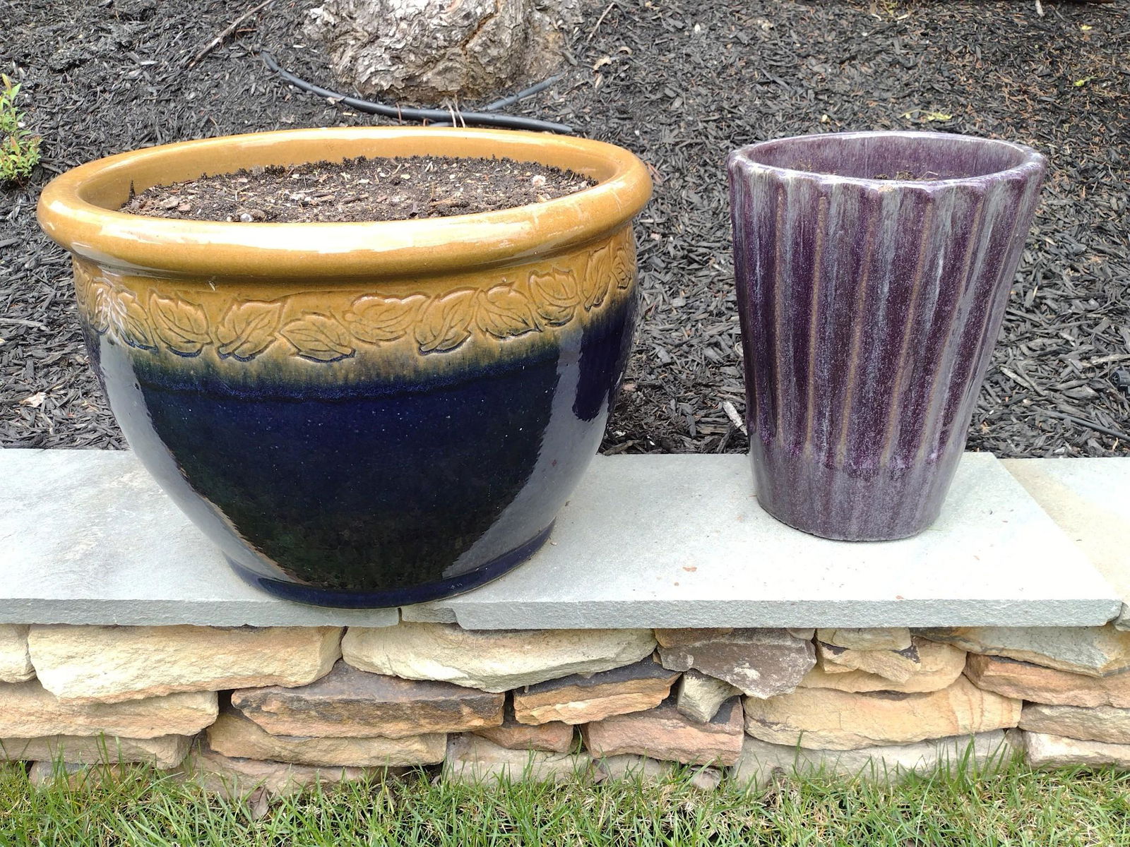 Two Ceramic Outdoor Planters (1 of 4)
