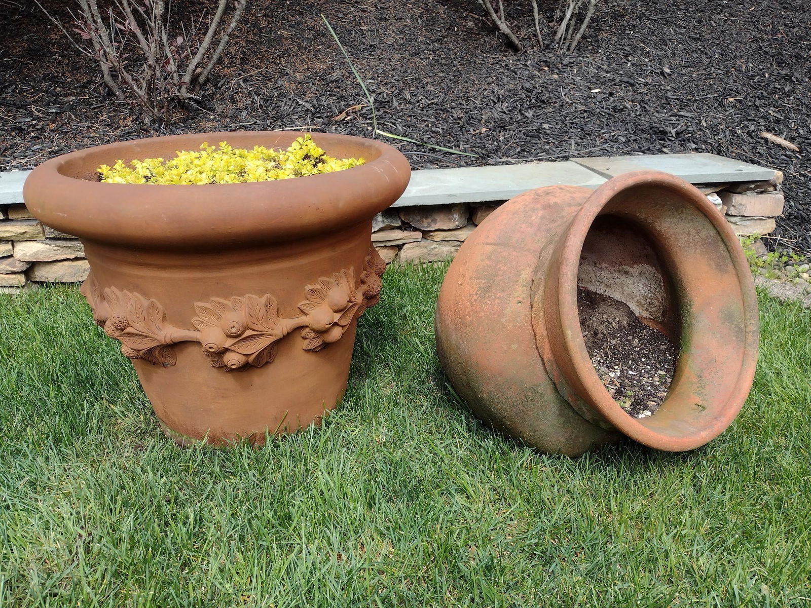 Terracotta & Fiberglass Planters (1 of 3)