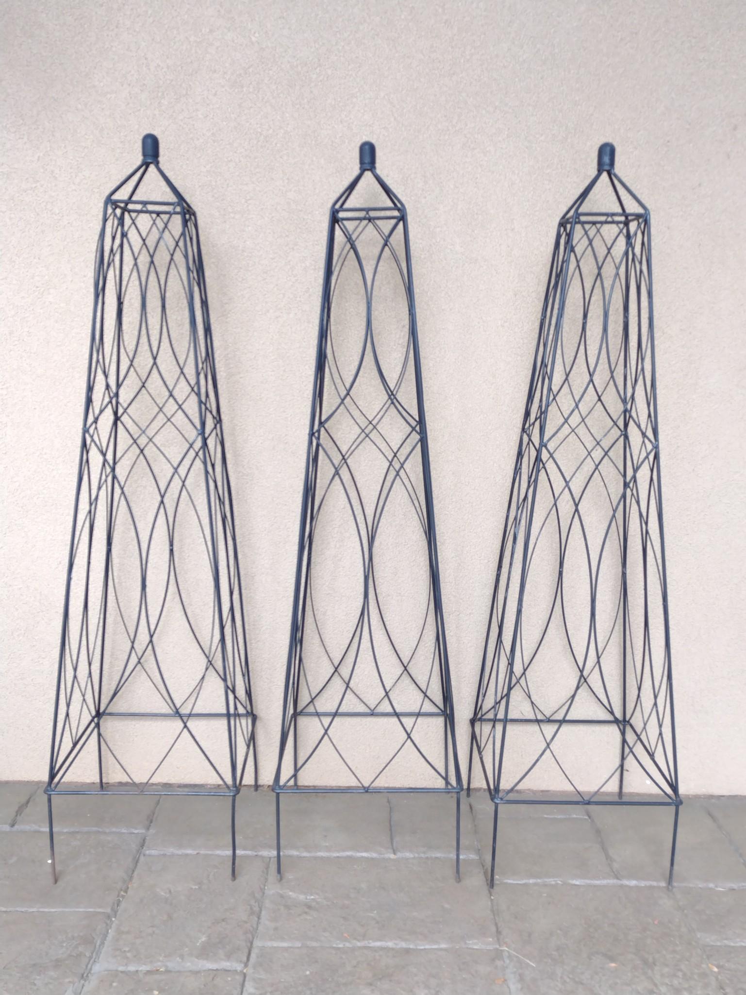 Three Metal Wire Garden Trellises (1 of 3)