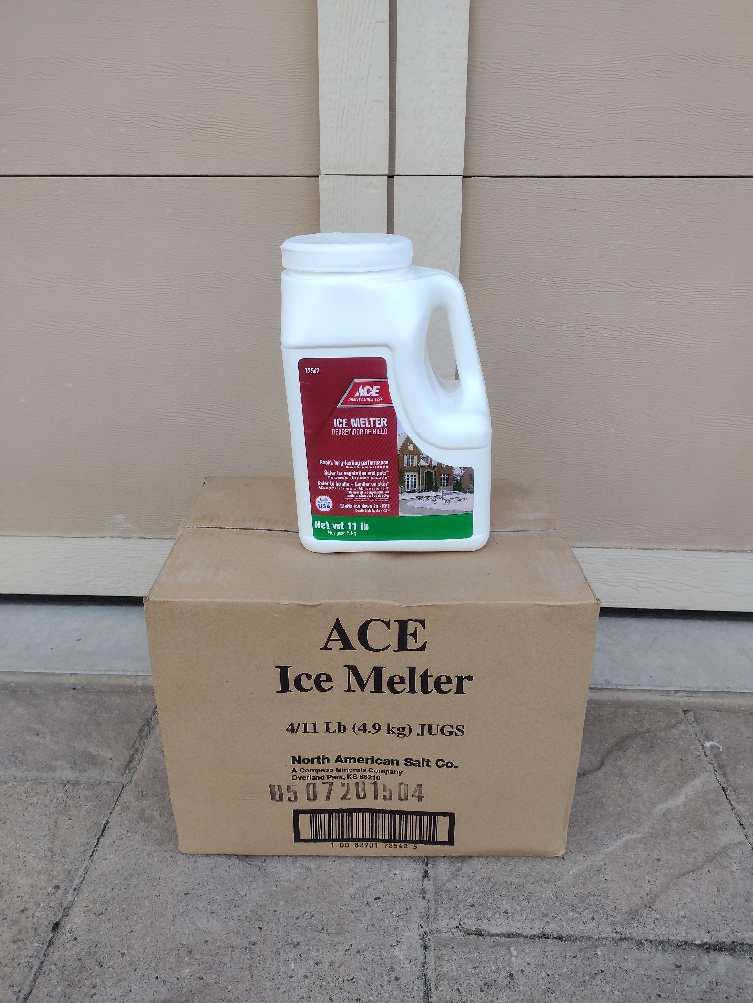 4 - 11Lb Jugs Of Ace Ice Melter: MG. IMPORTANT: Before bidding, please read the terms and conditions. When you registered for the auction you agreed to these terms and will be required to comply with them.