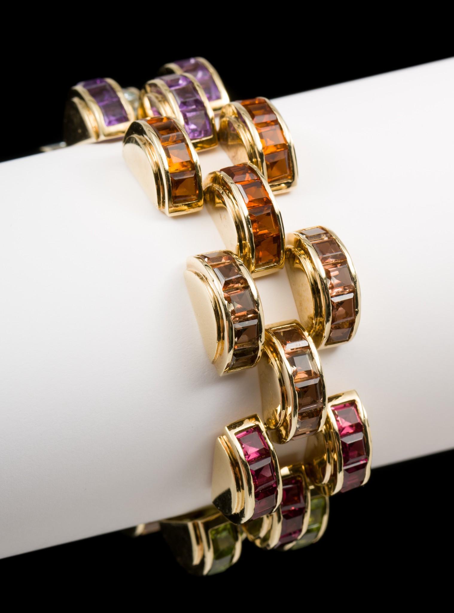 14K Gold & Multi-Gem Bracelet (1 of 5)