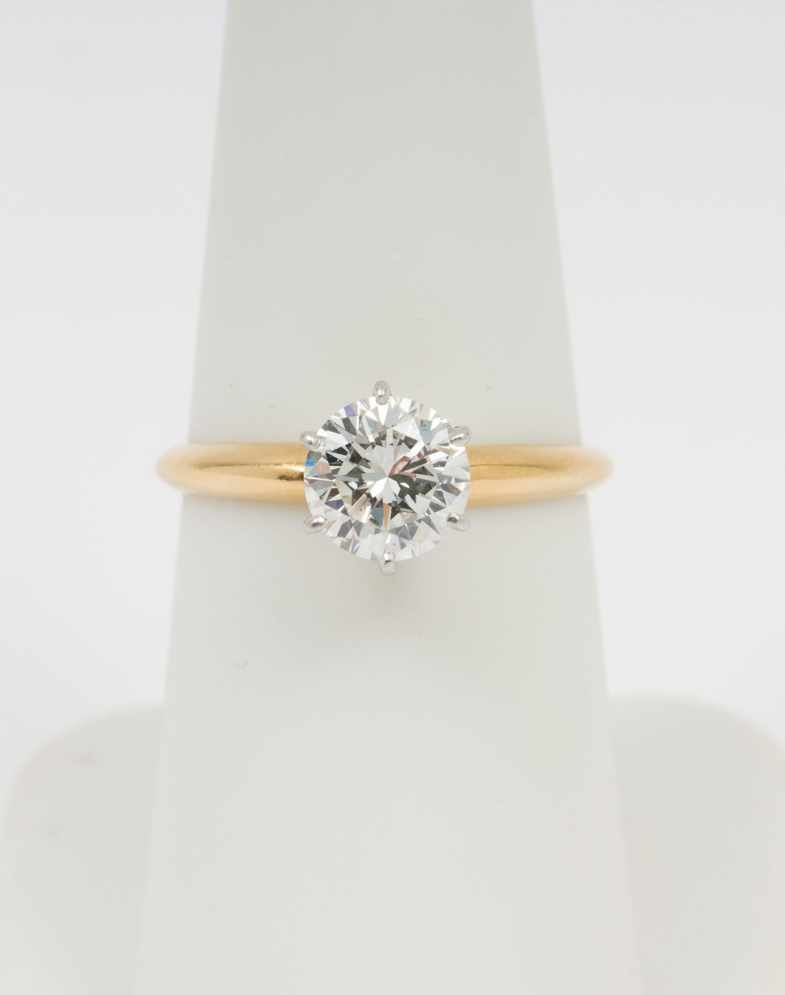 Tiffany 18K Gold & 1.25 Ct Diamond Ring (1 of 5)