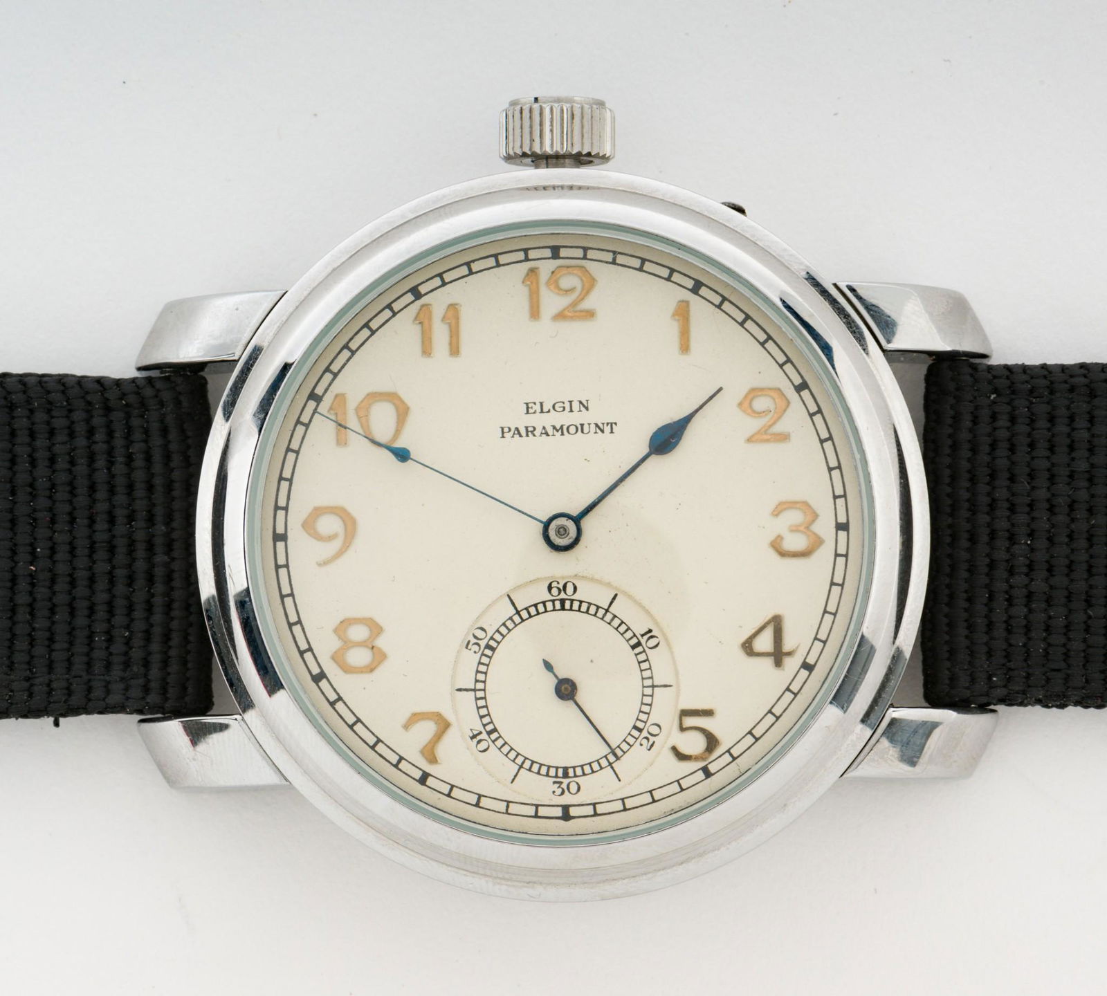 Elgin Model 9 17J Pocket Watch Mounted as Wristwatch (1 of 6)