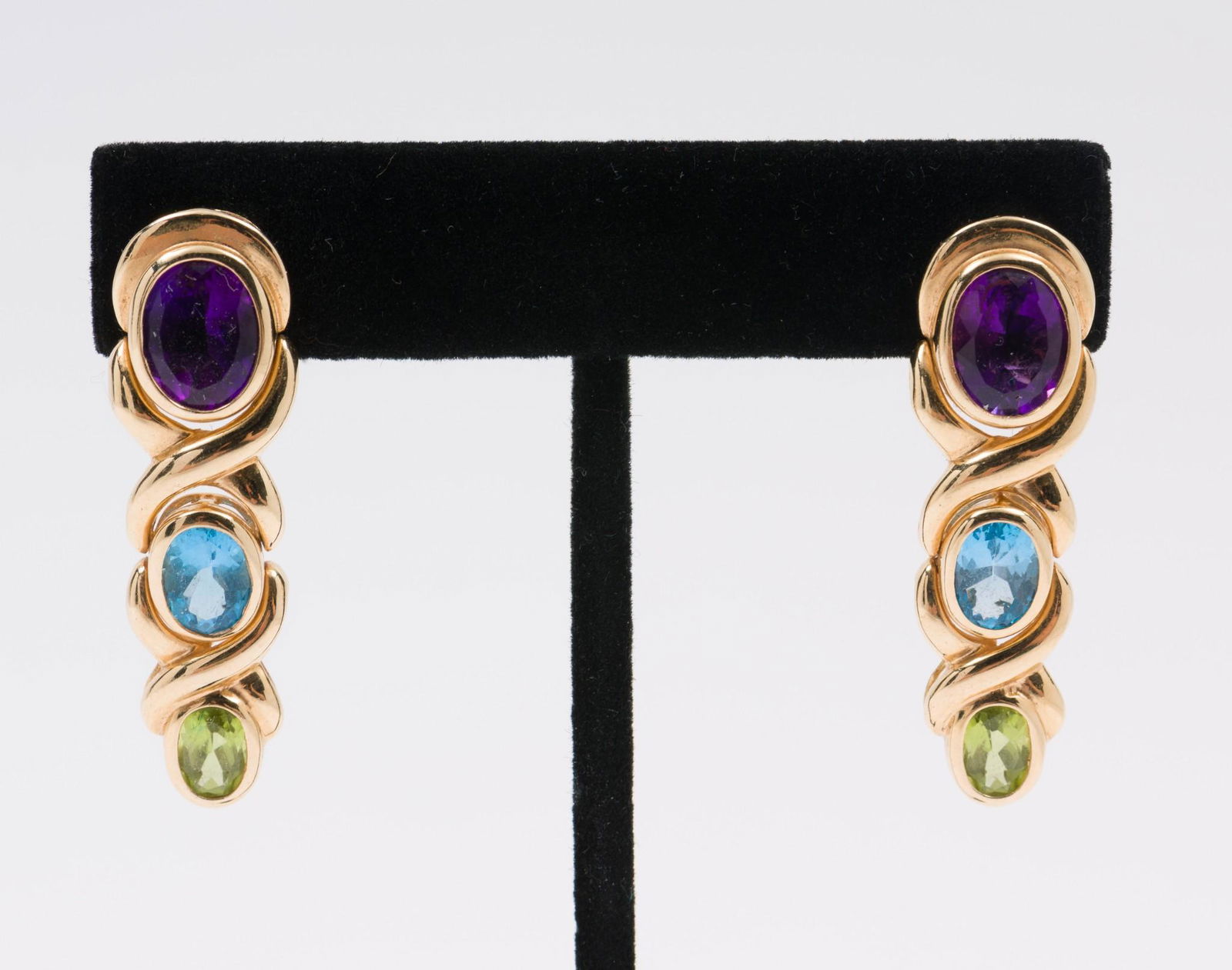 14K Gold & Multi-Gem Earrings (1 of 3)