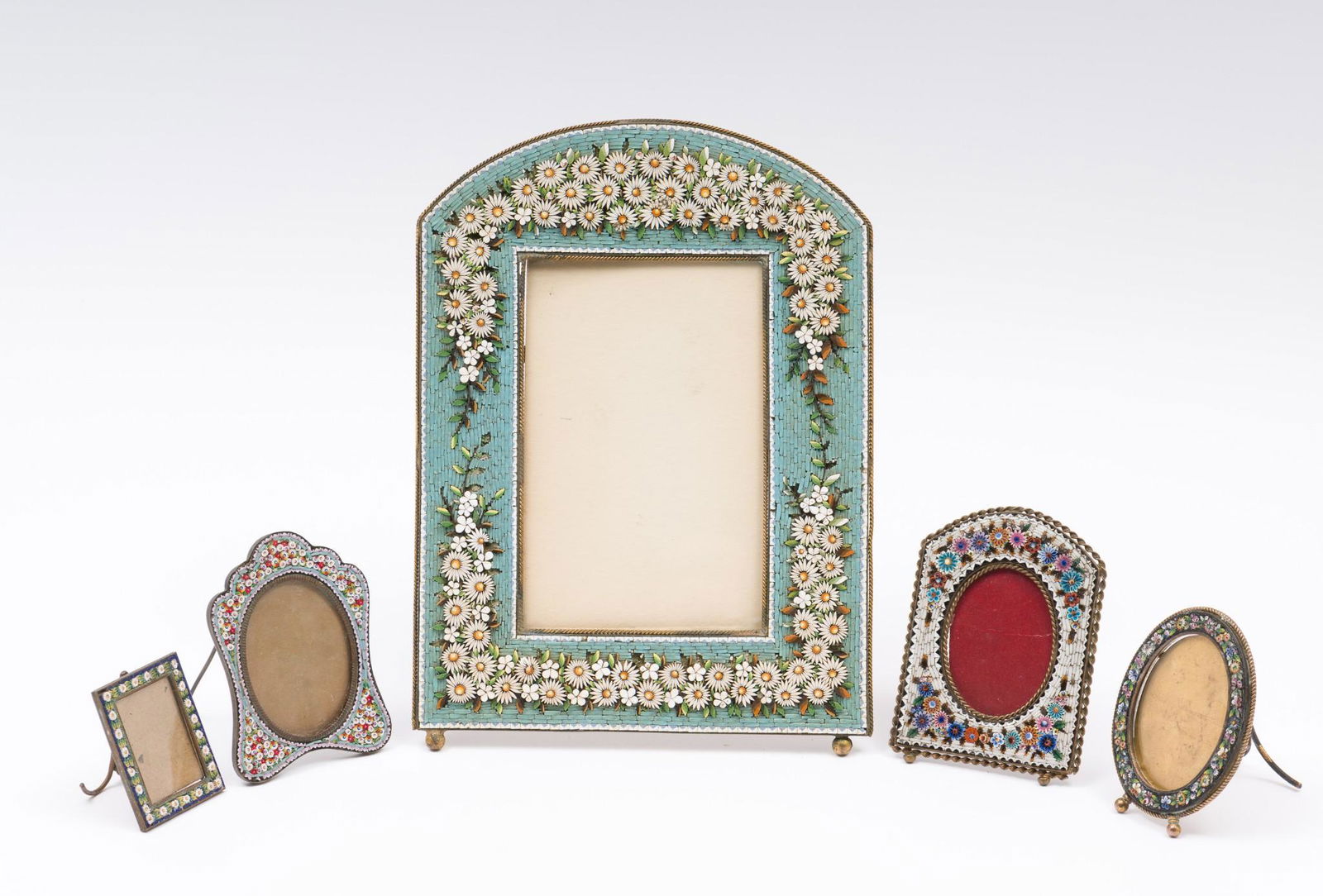 5 Micro-Mosaic Picture Frames Incl Miniature (1 of 13)