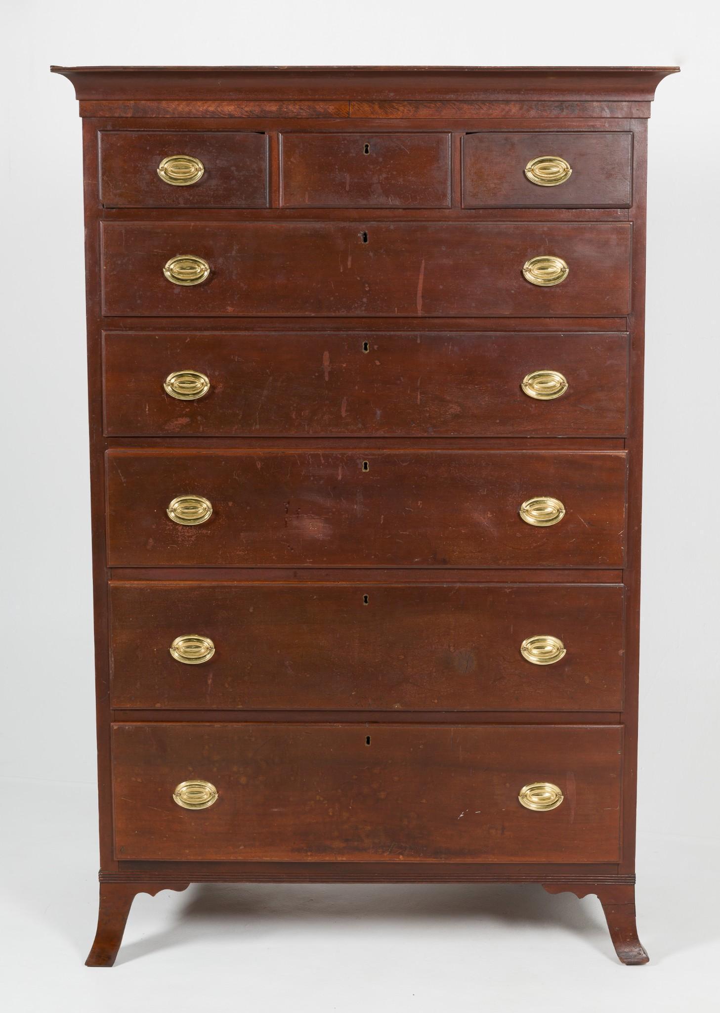 Pennsylvania Tall Chest of Drawers C. 1820 (1 of 11)