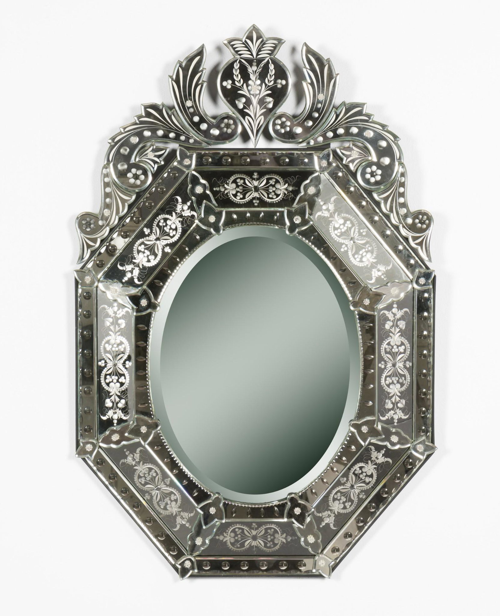 Venetian Etched Glass Mirror with Heart (1 of 4)