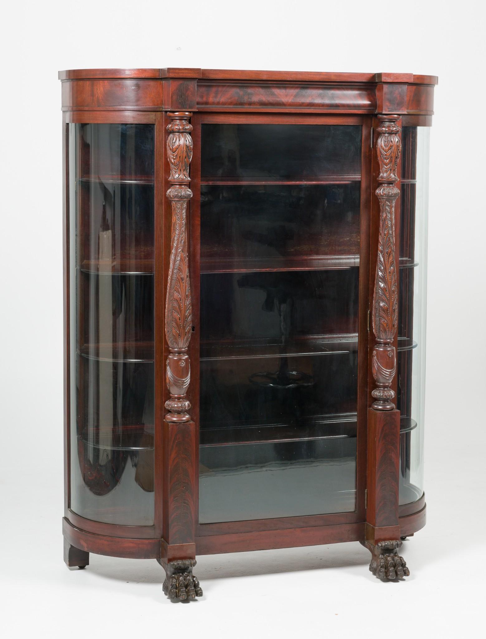 Bow Front China Cabinet (1 of 9)