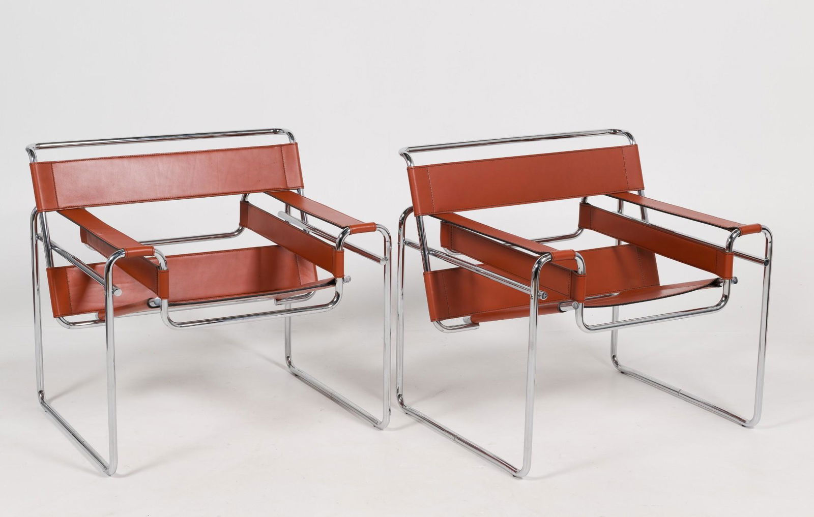 Pair Marcel Bruer Wassily Model #B3 Arm Chairs (1 of 8)