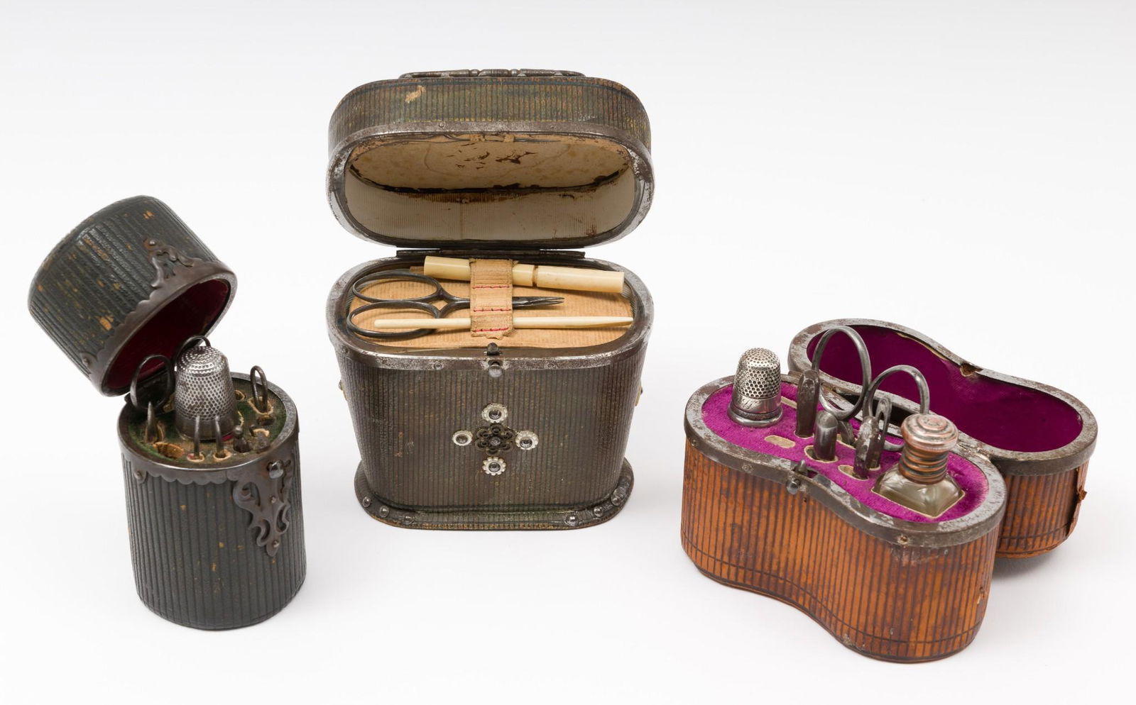 3 Leather Etui Sewing Kits With Tools (1 of 7)