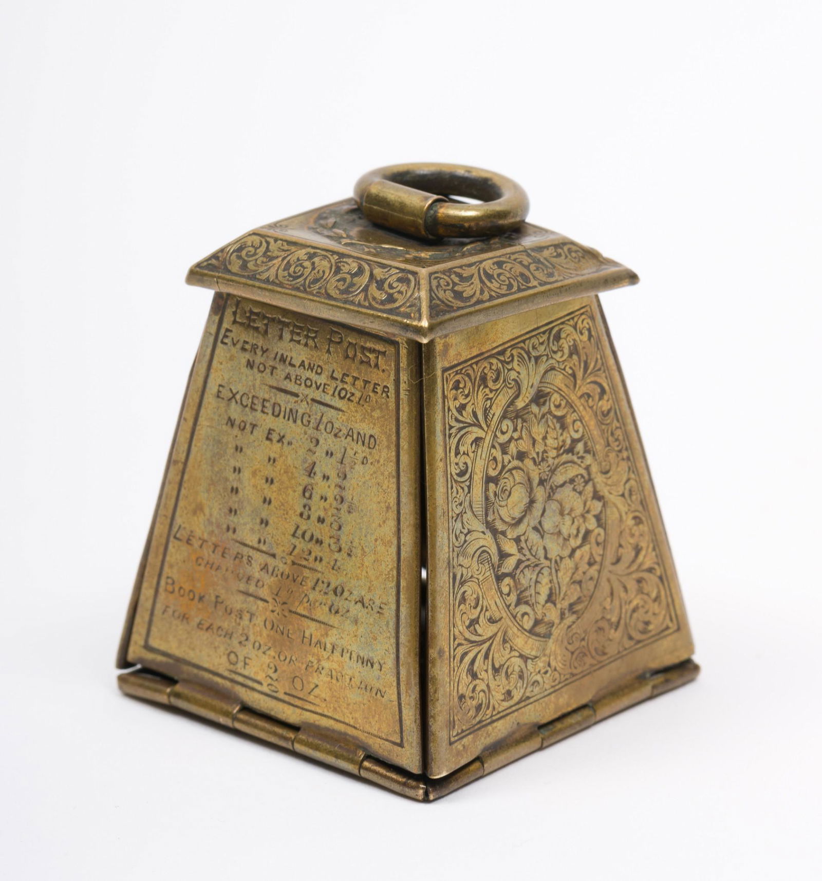 19th C Brass W. Avery & Son Postal Weight Needle Case (1 of 5)