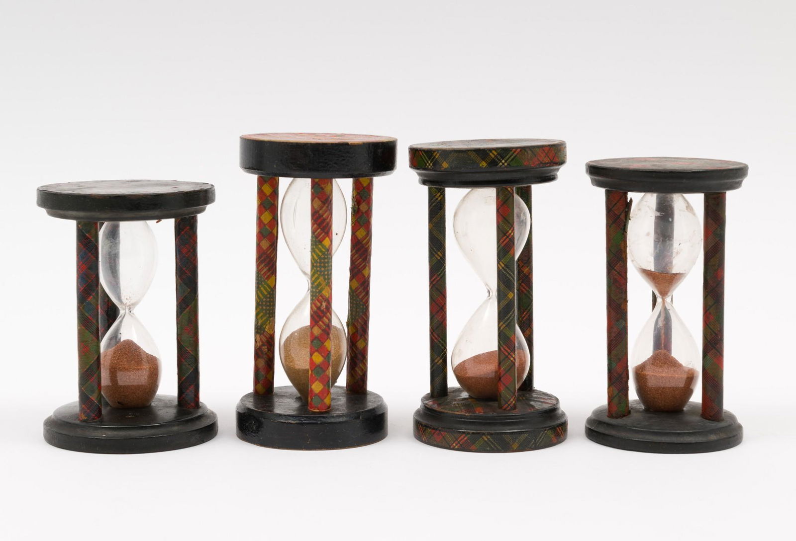 4 Tartan Ware Hourglasses (1 of 4)