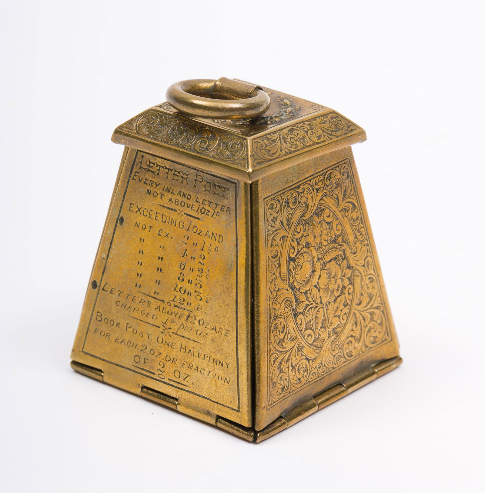 19th C Brass W. Avery & Son Postal Weight Needle Case (1 of 5)