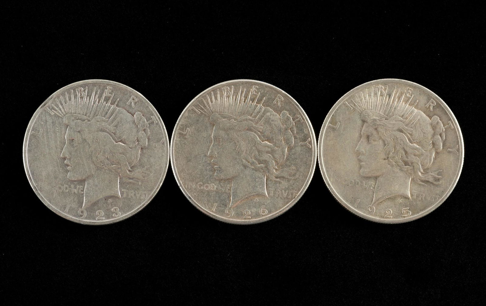 3 Peace Silver Dollars (1 of 2)