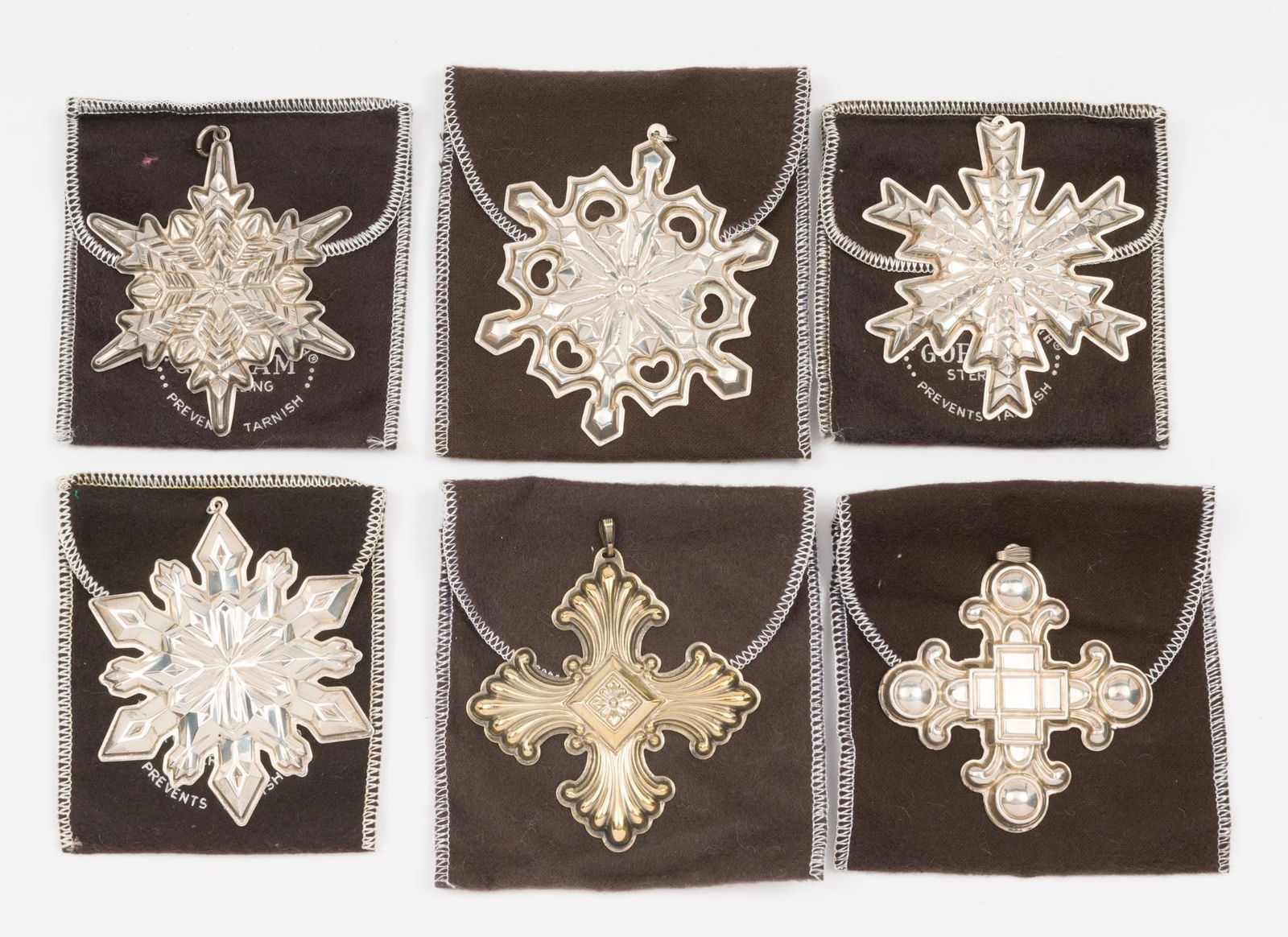 6 Gorham And Reed And Barton Sterling Christmas Ornaments (1 of 5)