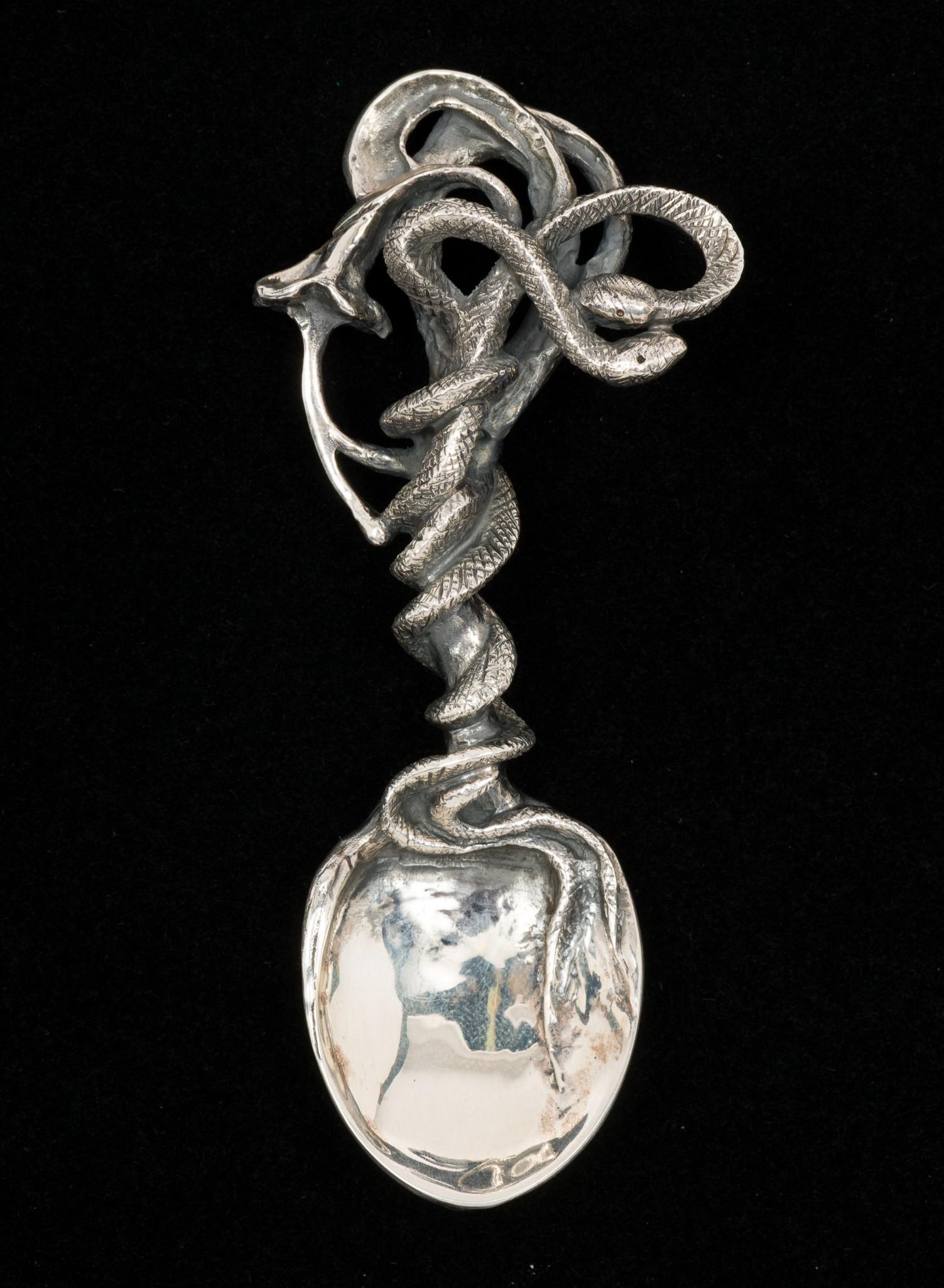 Sterling Spoon With Serpentine Handle (1 of 3)