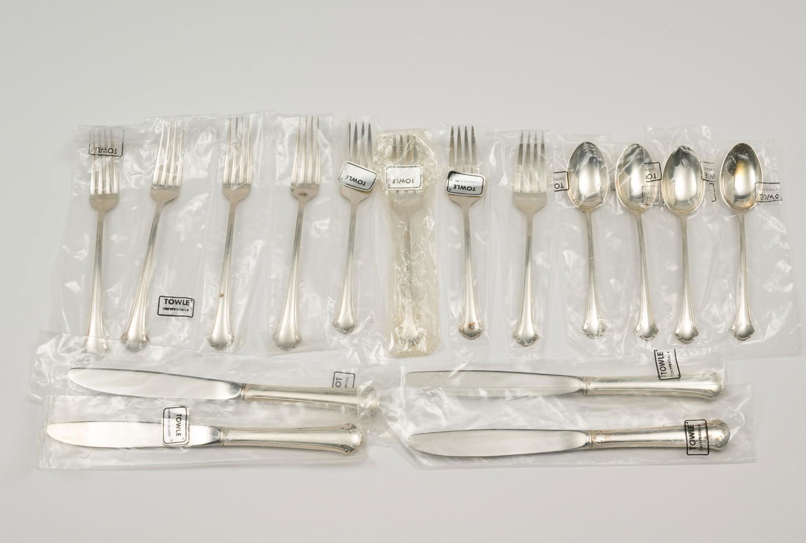 16 Pcs. Sealed Towle Sterling Flatware, Chippendale (1 of 5)
