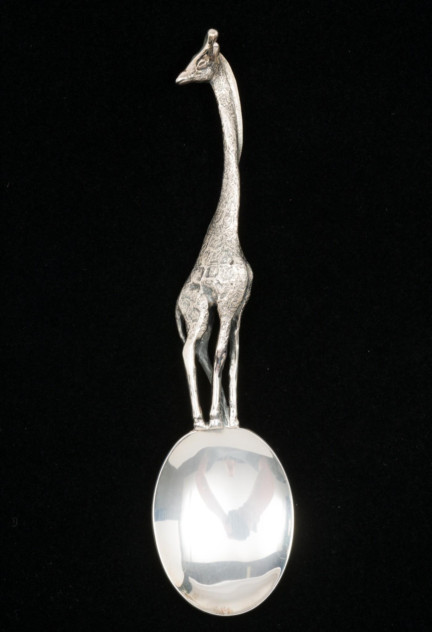 Sterling Spoon With Giraffe Handle (1 of 3)