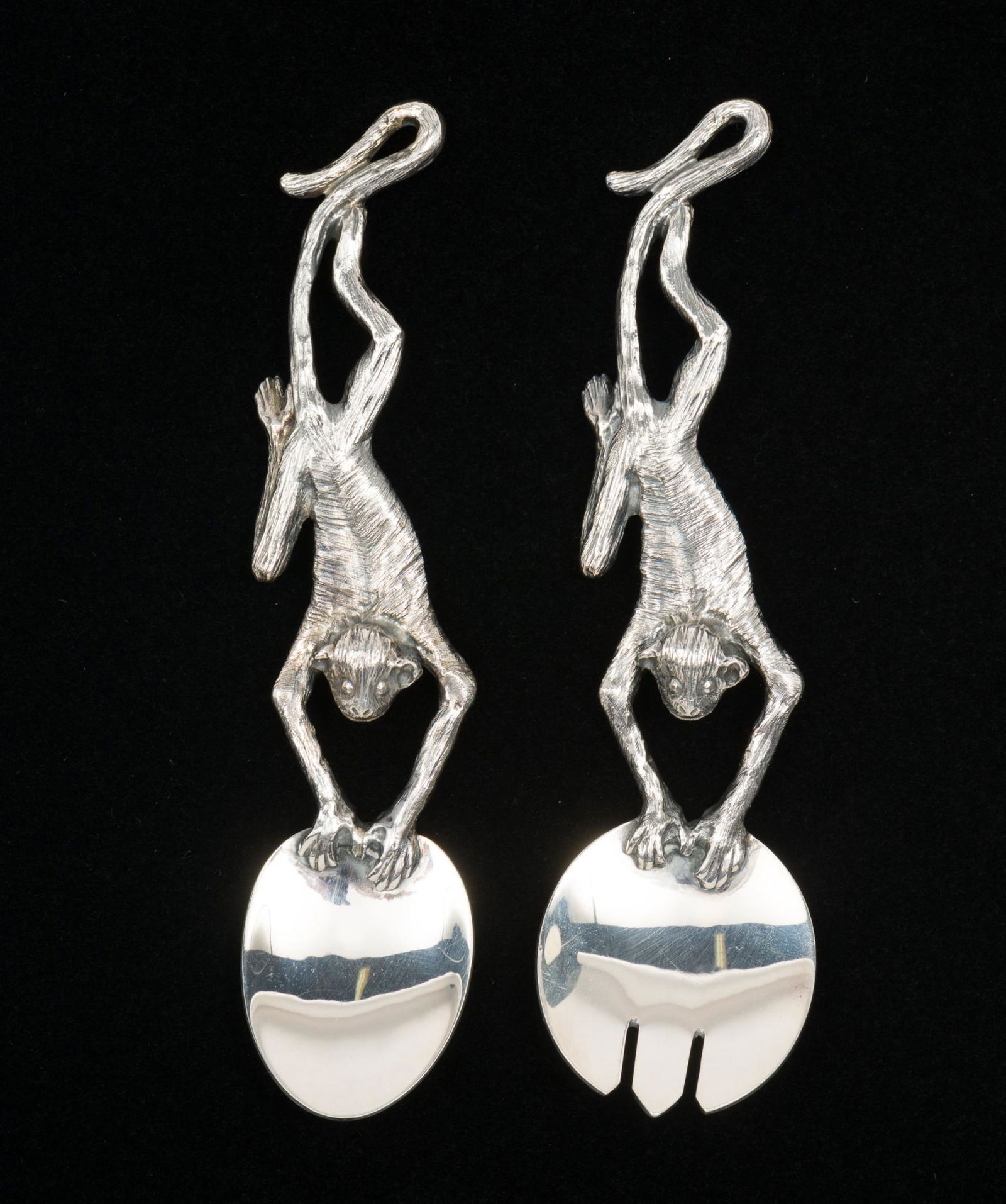 Sterling Fork & Spoon With Monkey Handles (1 of 3)