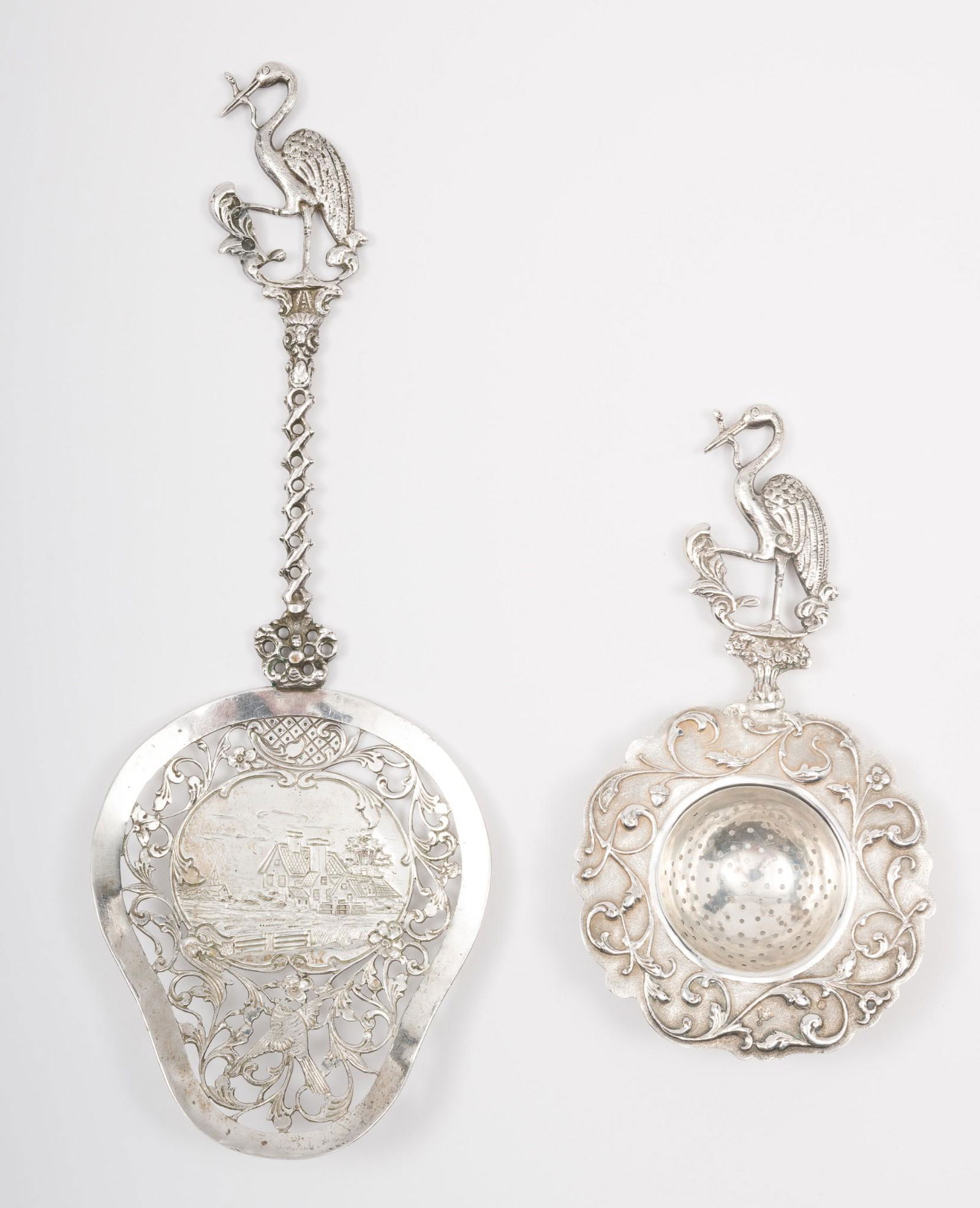 Two Dutch Sterling Strainers Incl. Tea Strainer (1 of 6)
