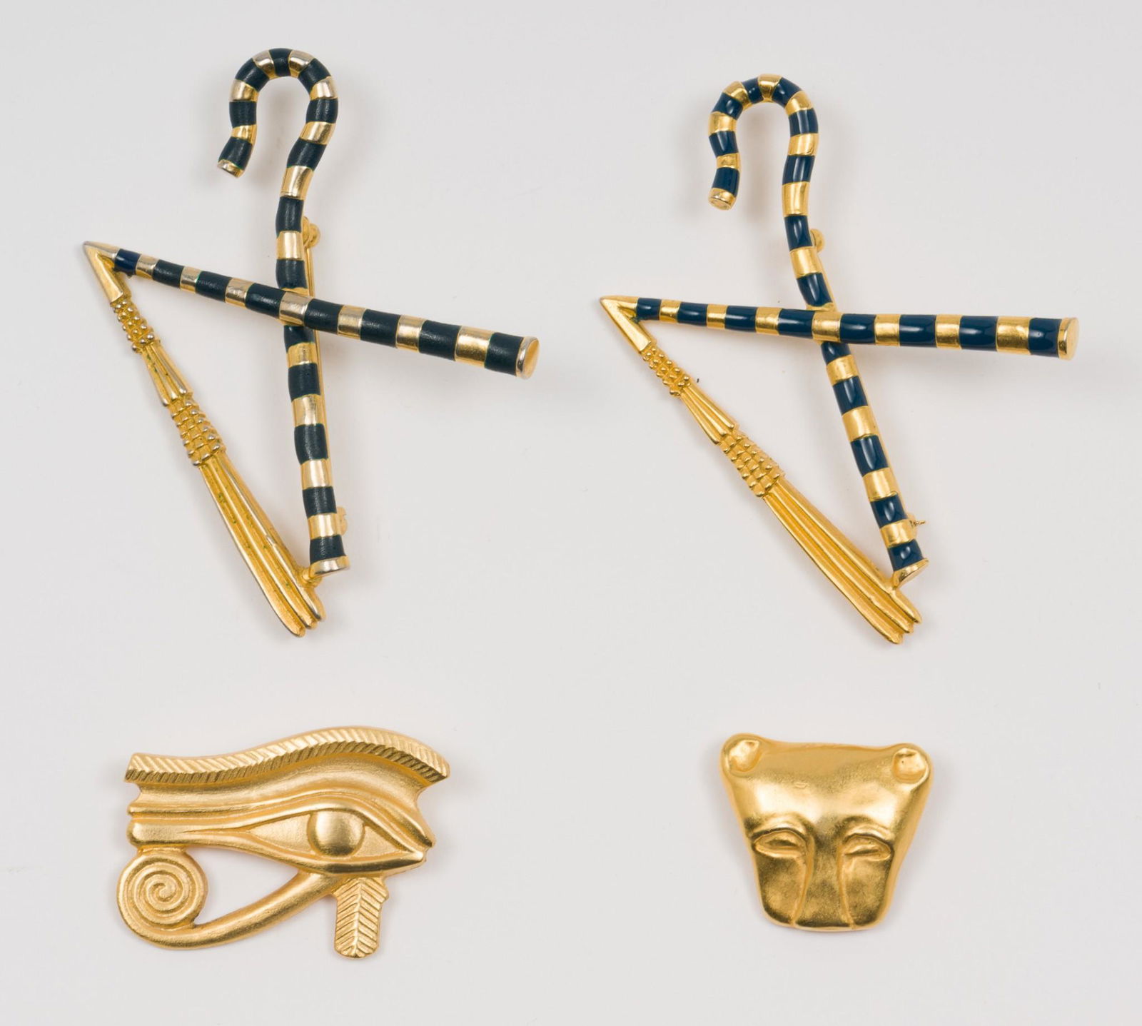4 Pcs. MMA Egyptian Style Gold Plated Costume Jewelry (1 of 8)