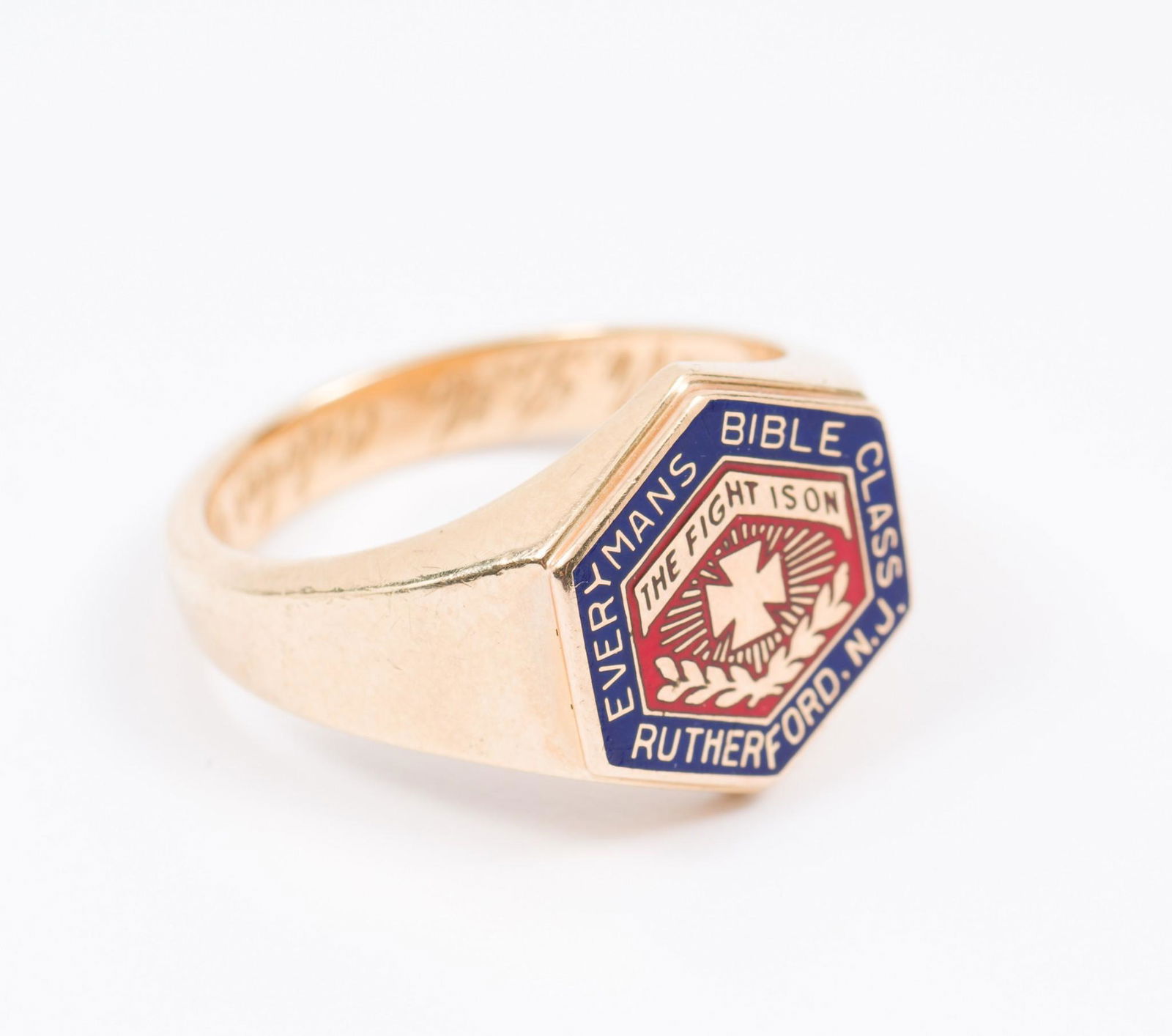 Vintage 14K Gold Everymans Bible Class Ring (1 of 6)