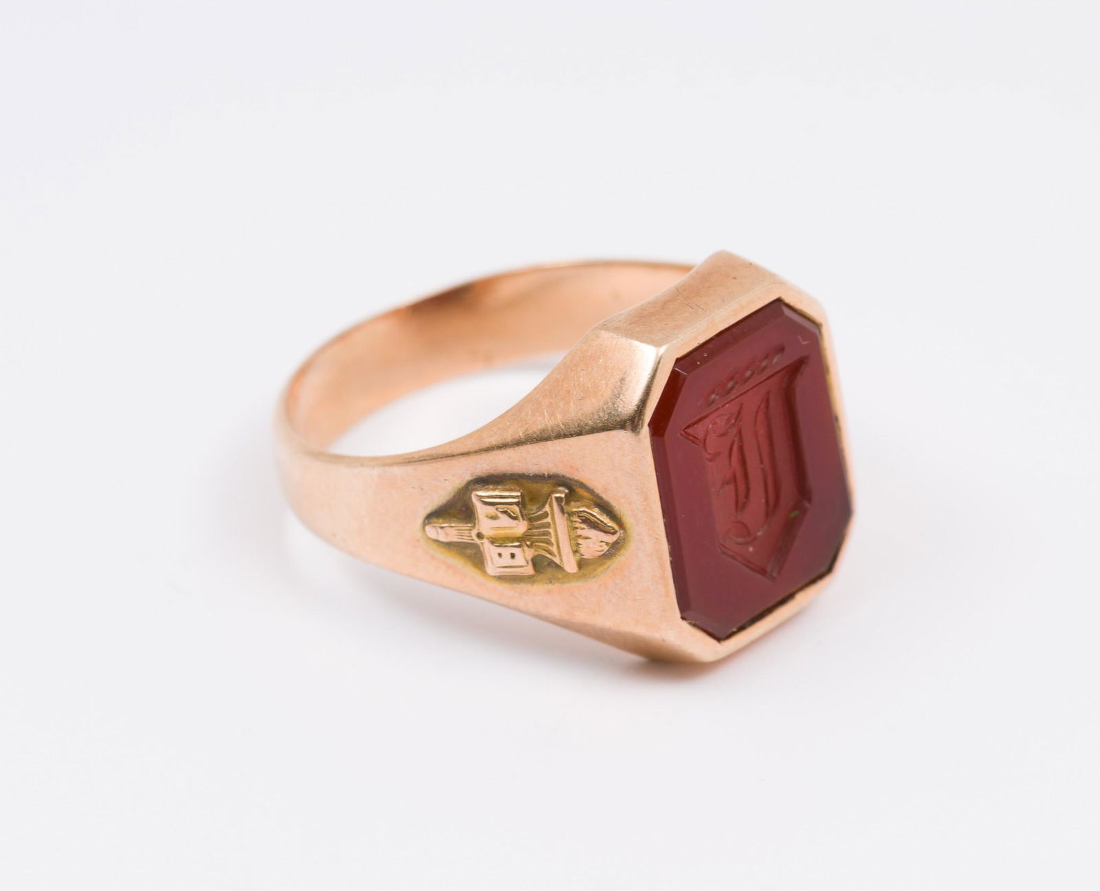 10K Gold Carnelian Intaglio Ring (1 of 4)