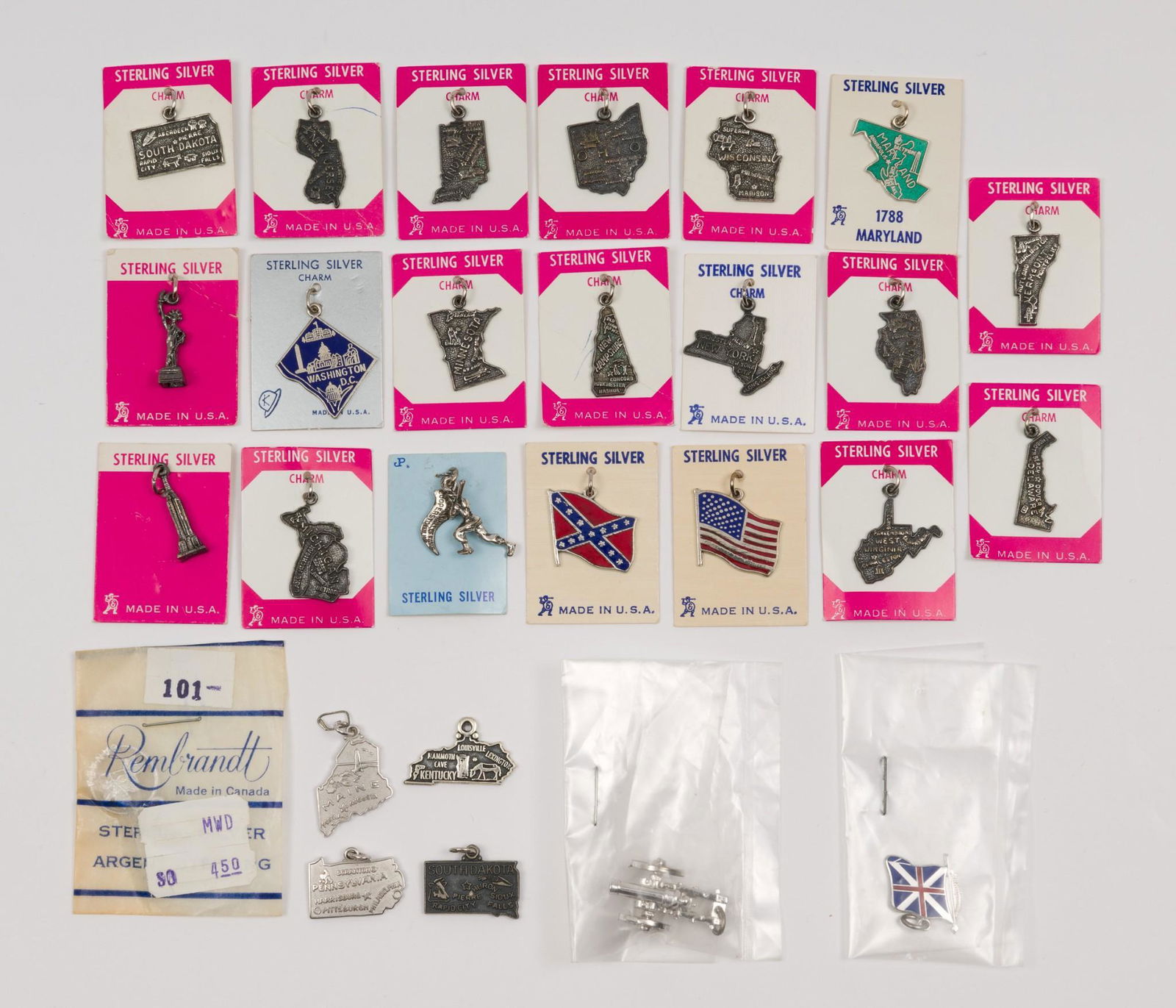 27 Sterling Charms Incl State Charms (1 of 5)