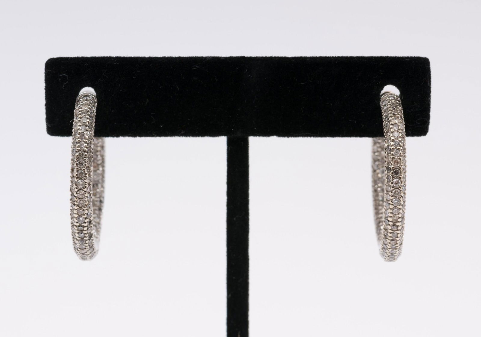 14K 3 CTW White Gold Earrings (1 of 5)