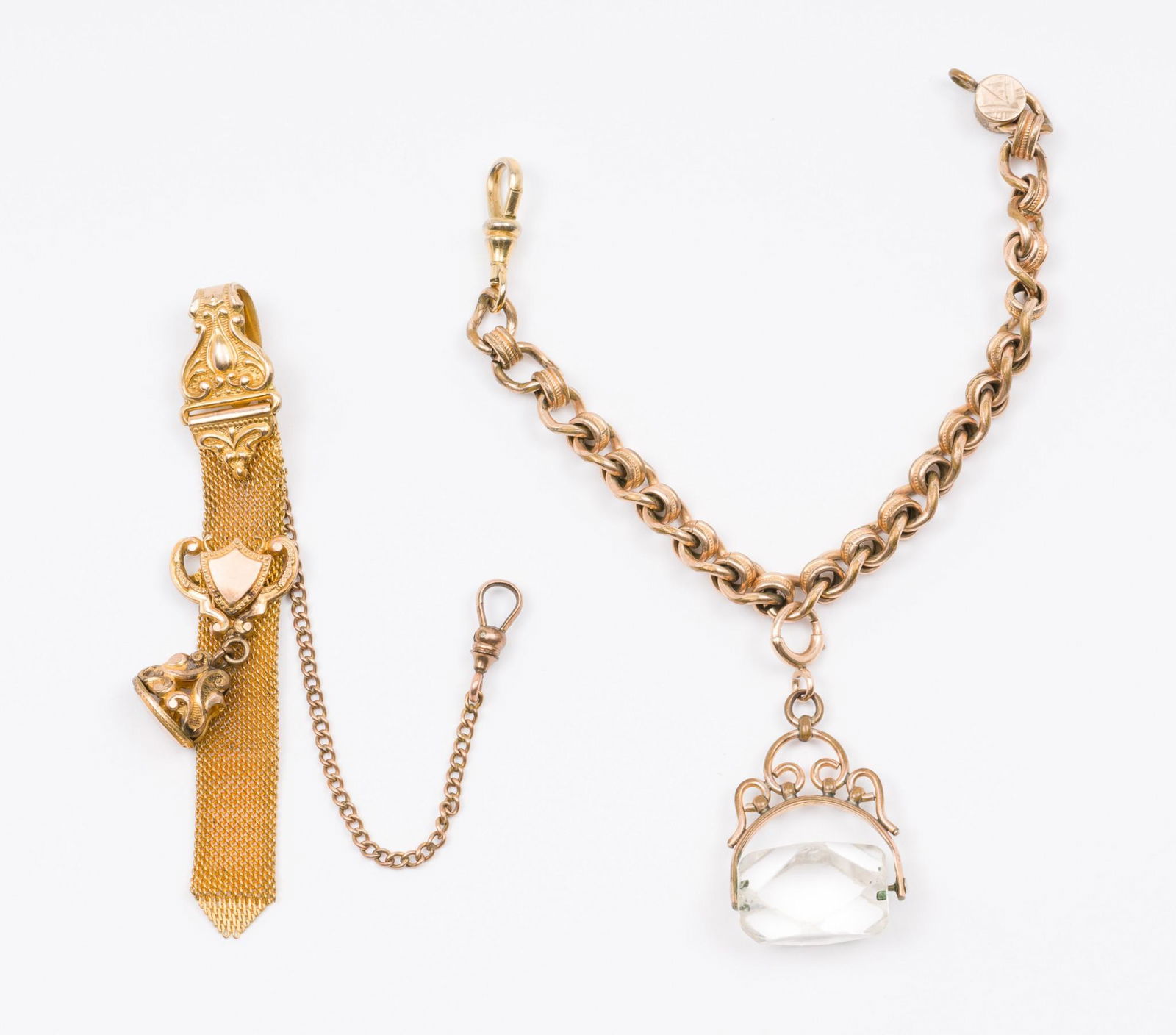 Antique Gold Filled Watch Fob and Bracelet (1 of 4)