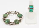 Mexican Sterling Ring and Bracelet