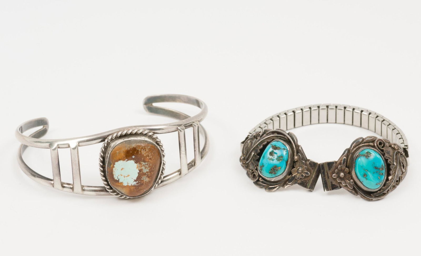 Navajo Sterling and Turquoise Cuff and Watch Band (1 of 5)