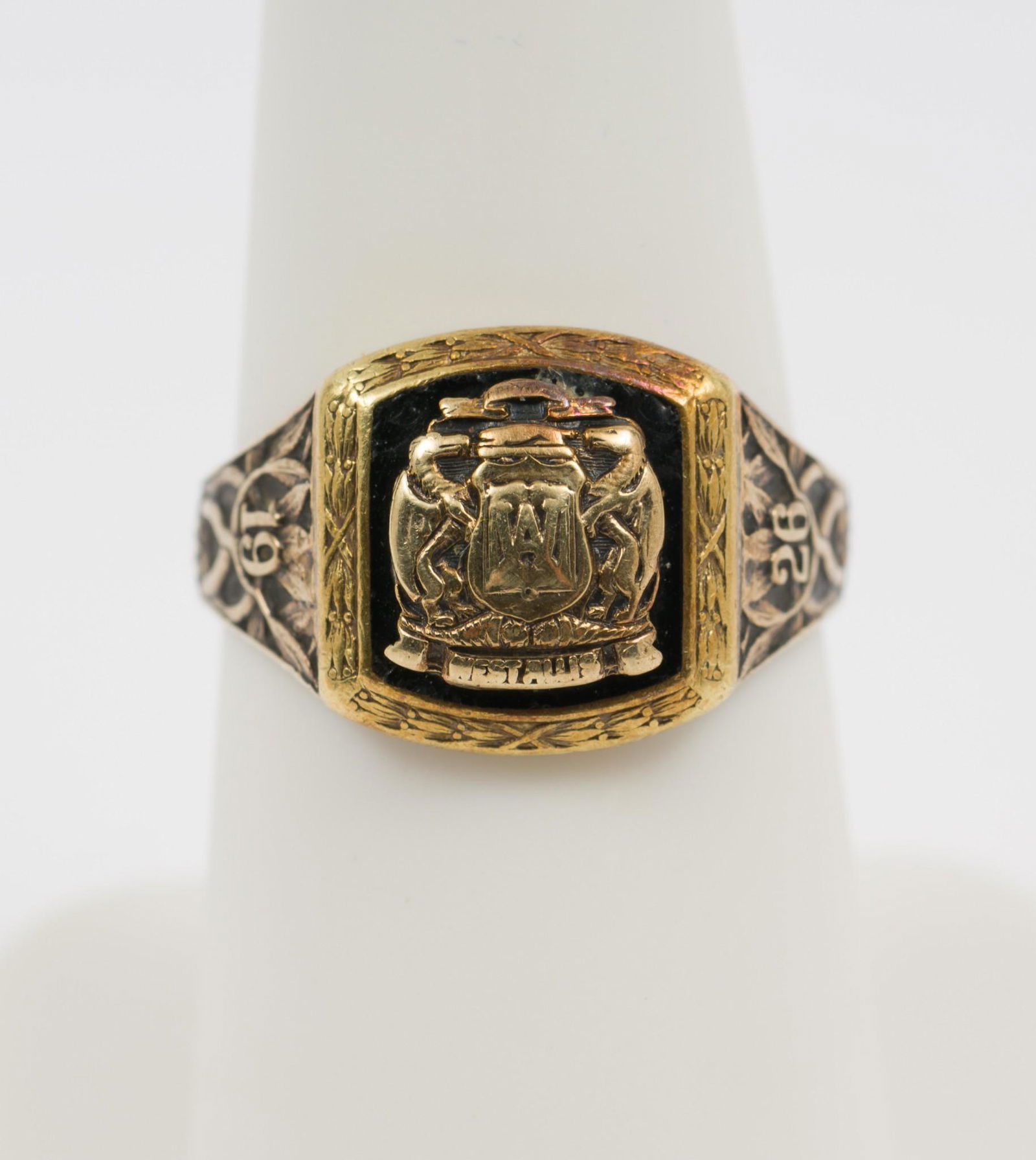 1925 10K Gold Art Deco Class Ring (1 of 4)