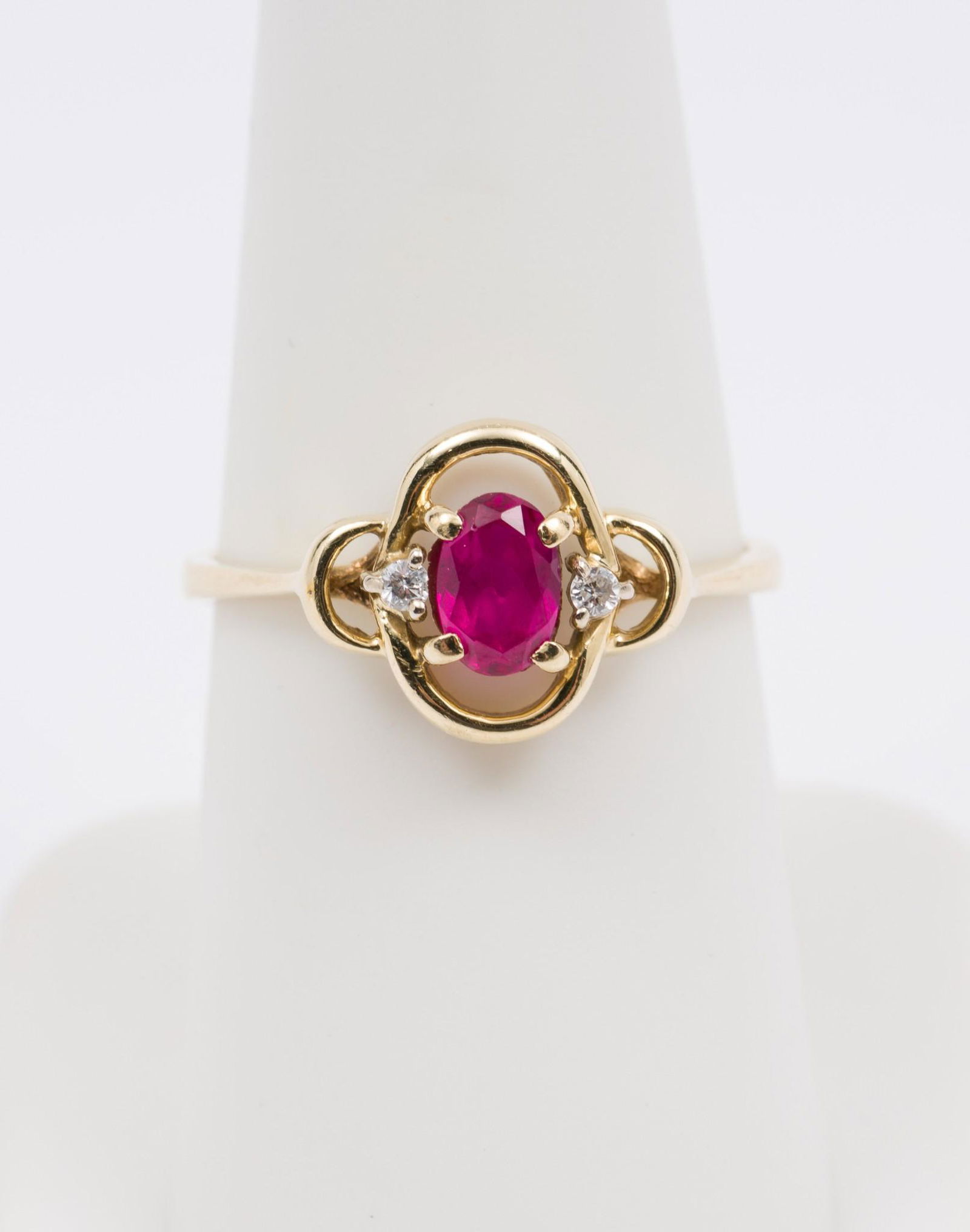 18K Gold Ruby and Diamond Ring (1 of 3)