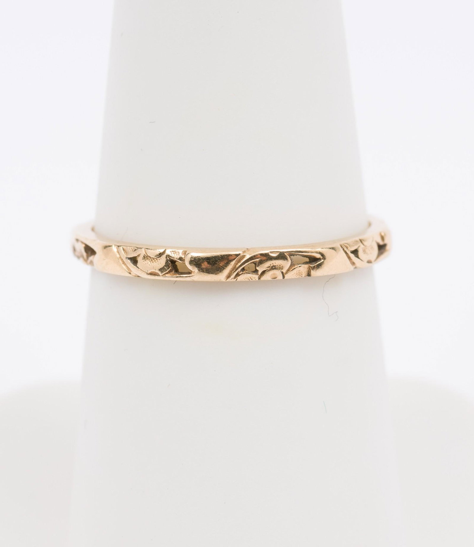 Vintage Jabel 14K Gold Floral Band Ring (1 of 4)