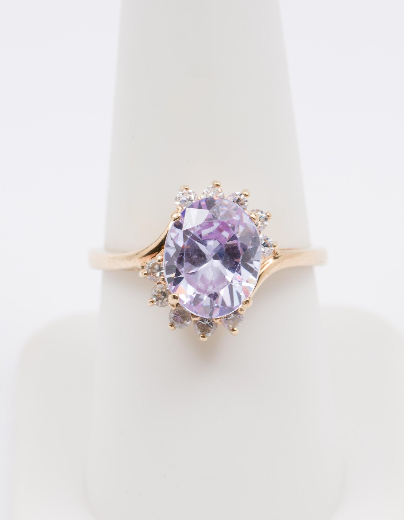 10K Gold, Zircon & CZ Ring (1 of 4)