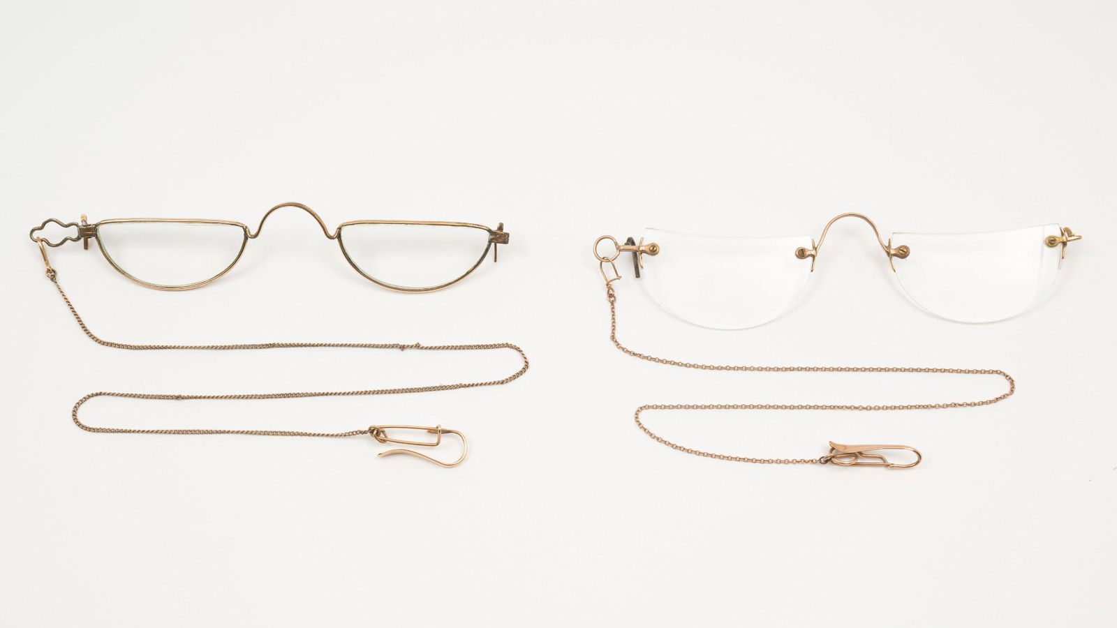 2 Pair Antique Gold Slide on Half Reading Glasses (1 of 5)