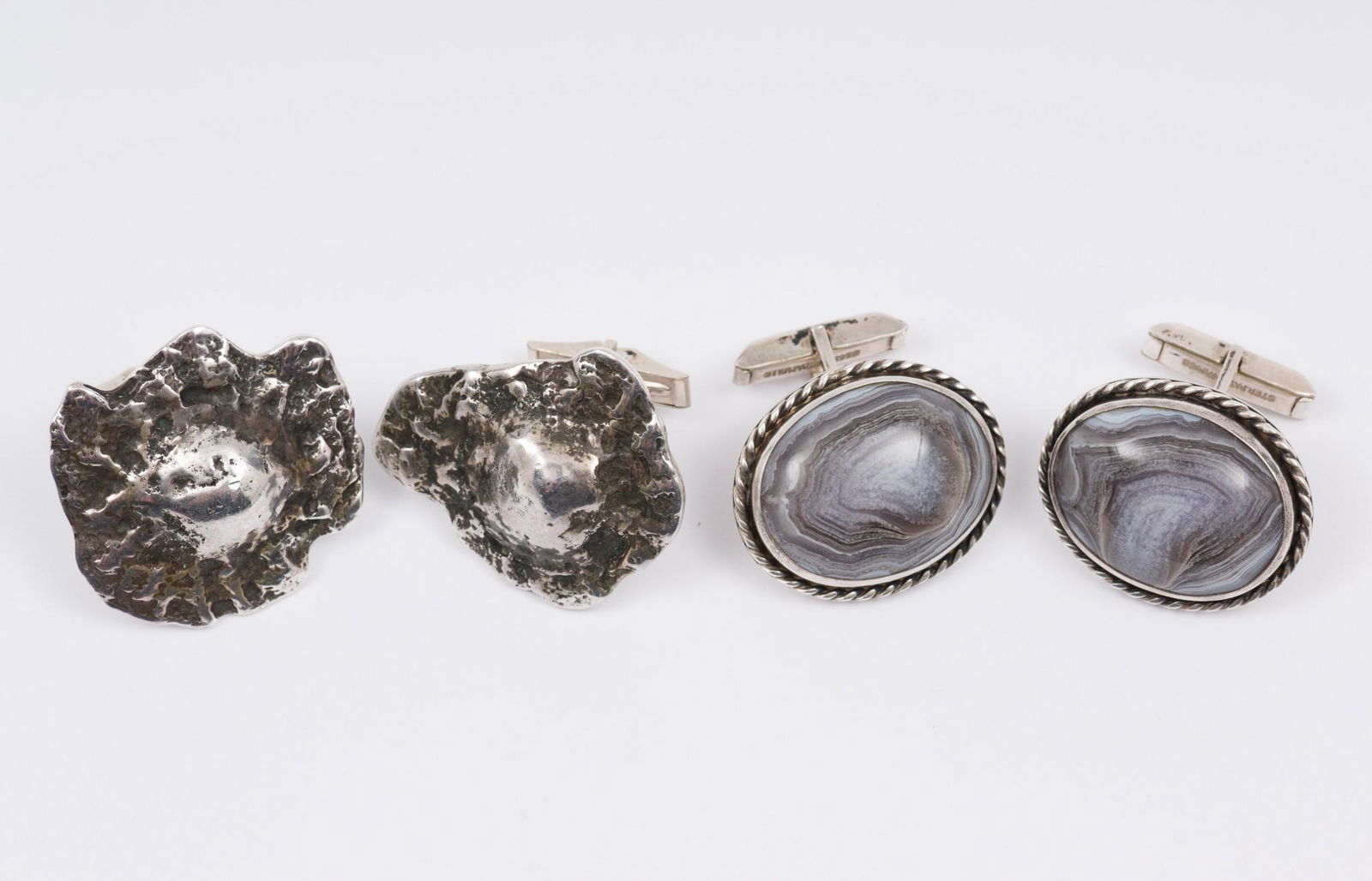 2 Pairs Sterling Cufflinks (1 of 6)