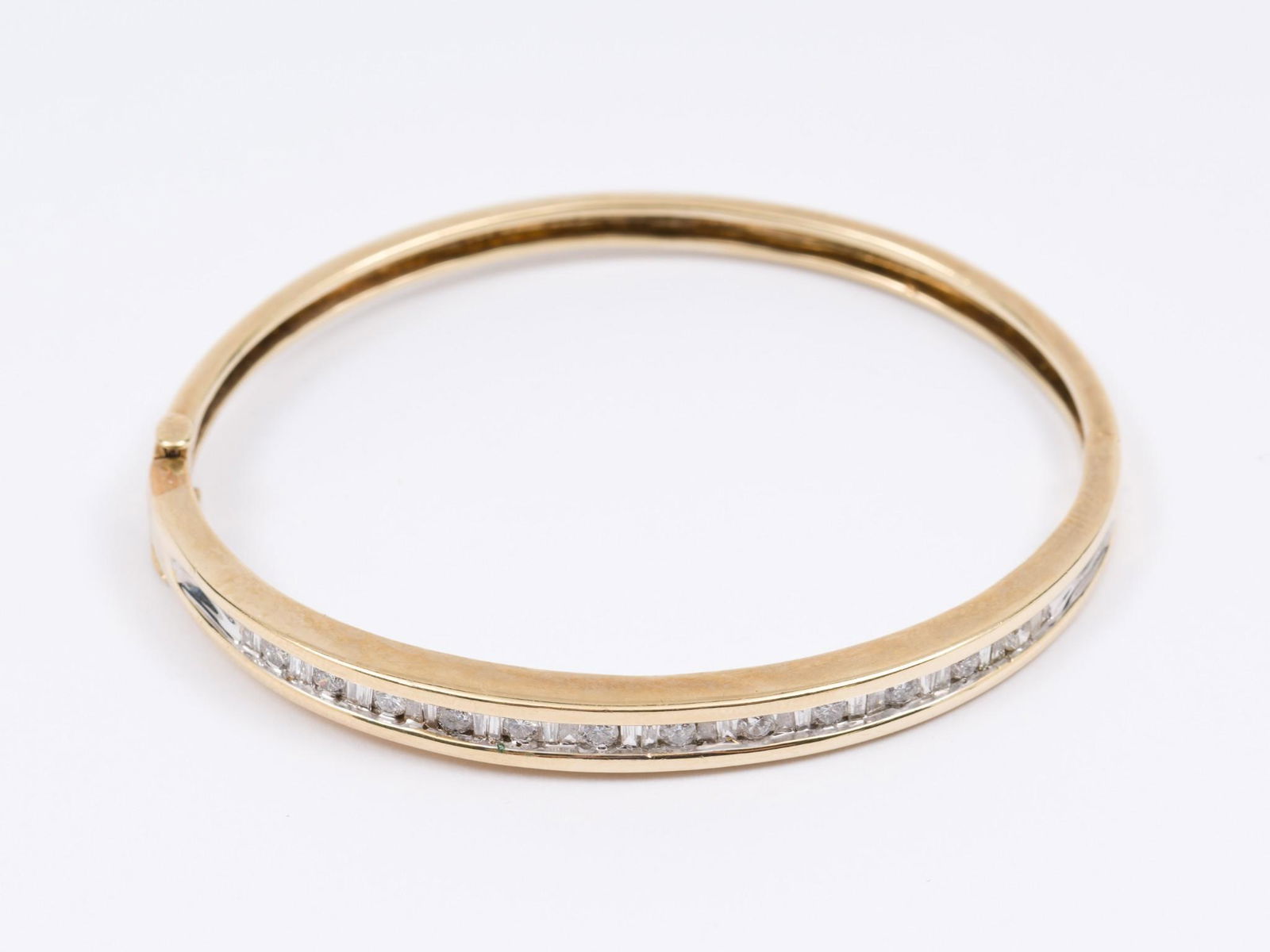 10K Gold & 1.74 CTW Diamond Bangle (1 of 4)