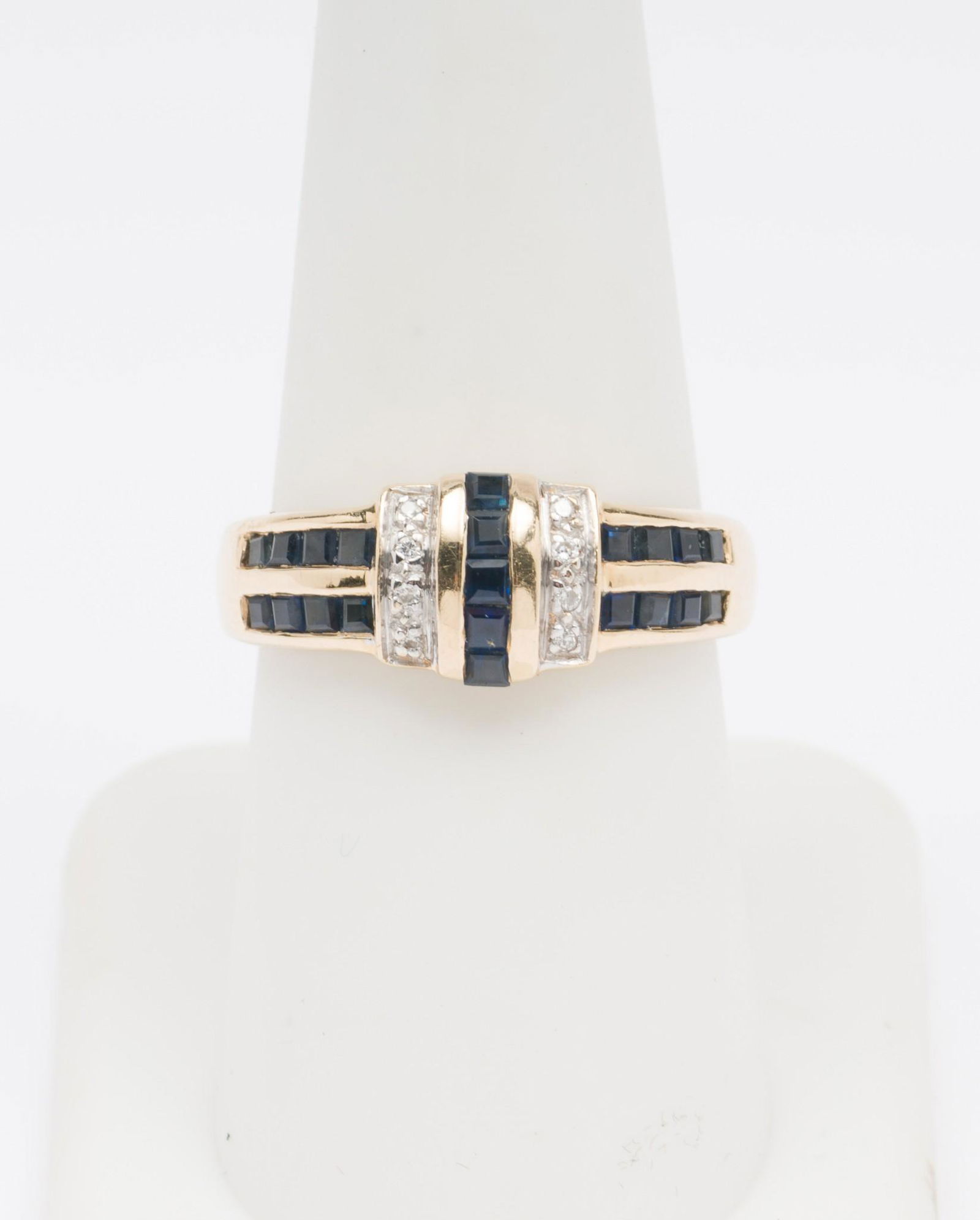 14K Gold, Sapphire & Diamond Ring (1 of 4)