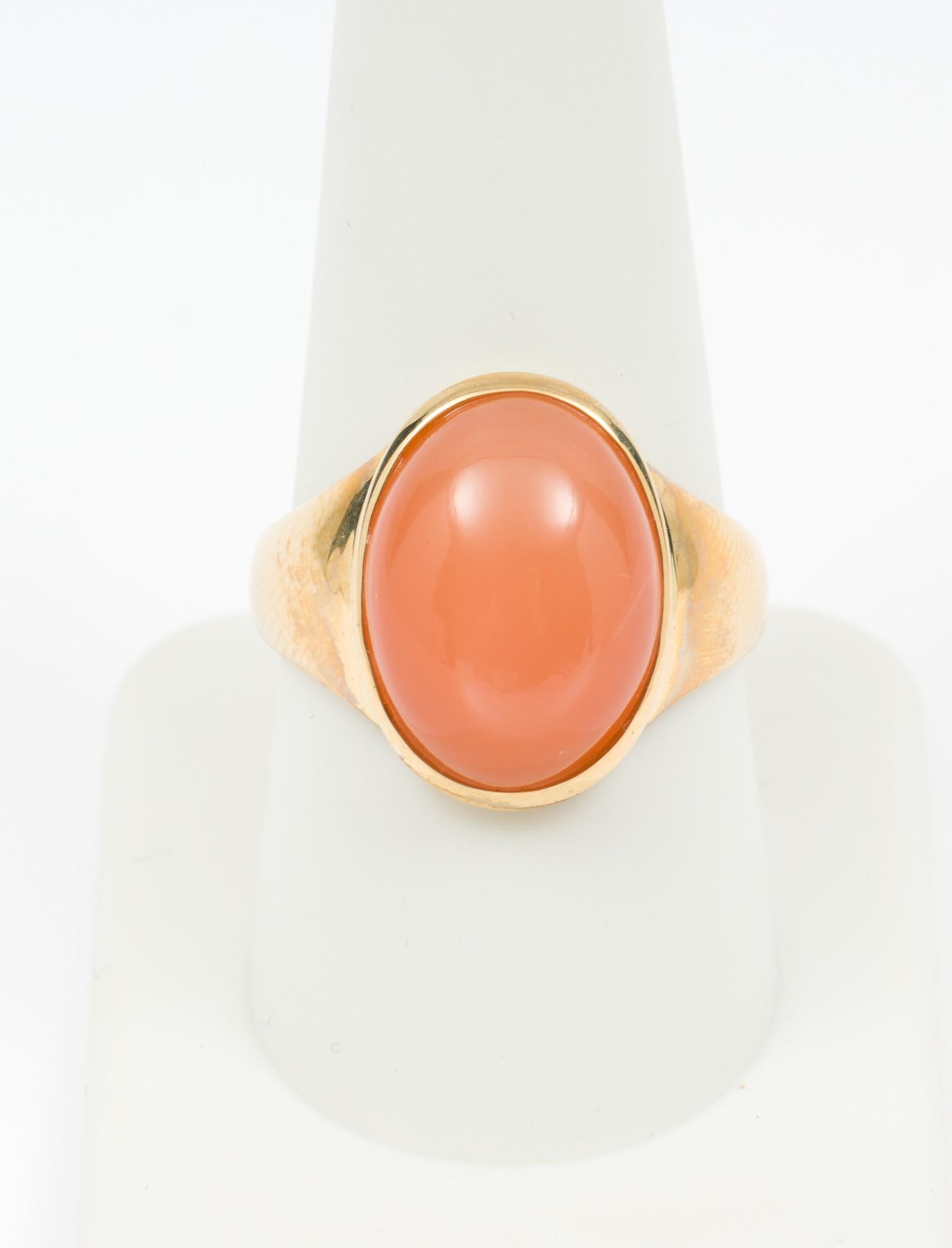 Ross-Simons 14K Gold & Orange Moonstone Ring (1 of 6)