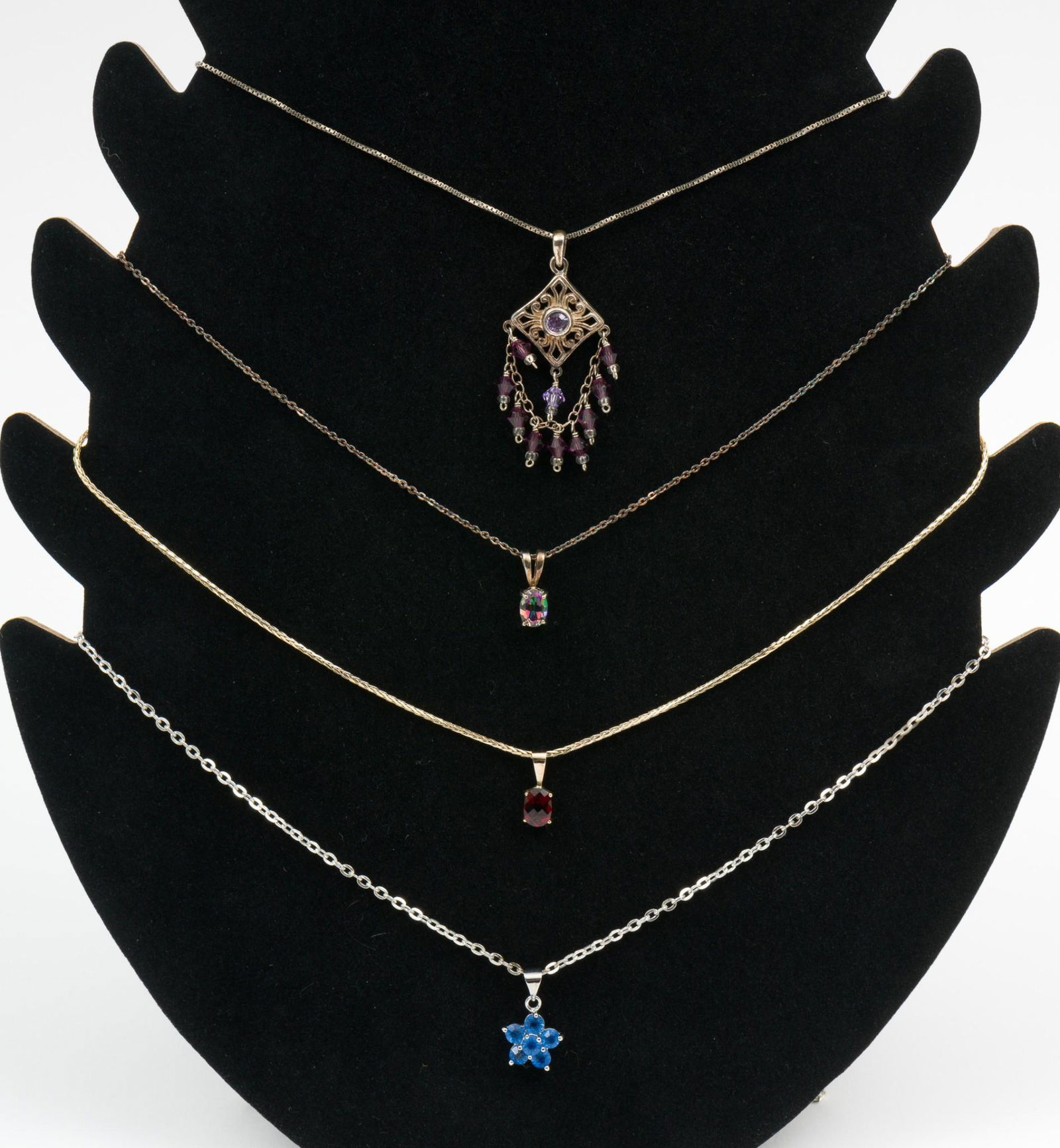 4 Sterling Pendant Necklaces (1 of 6)