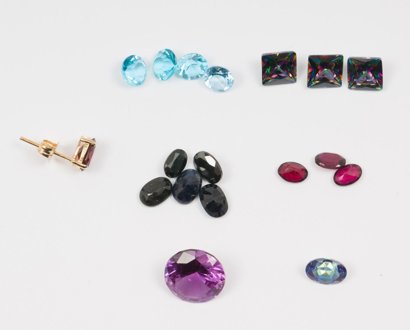 17 Gemstones & Single 14K Gold Earring (1 of 8)