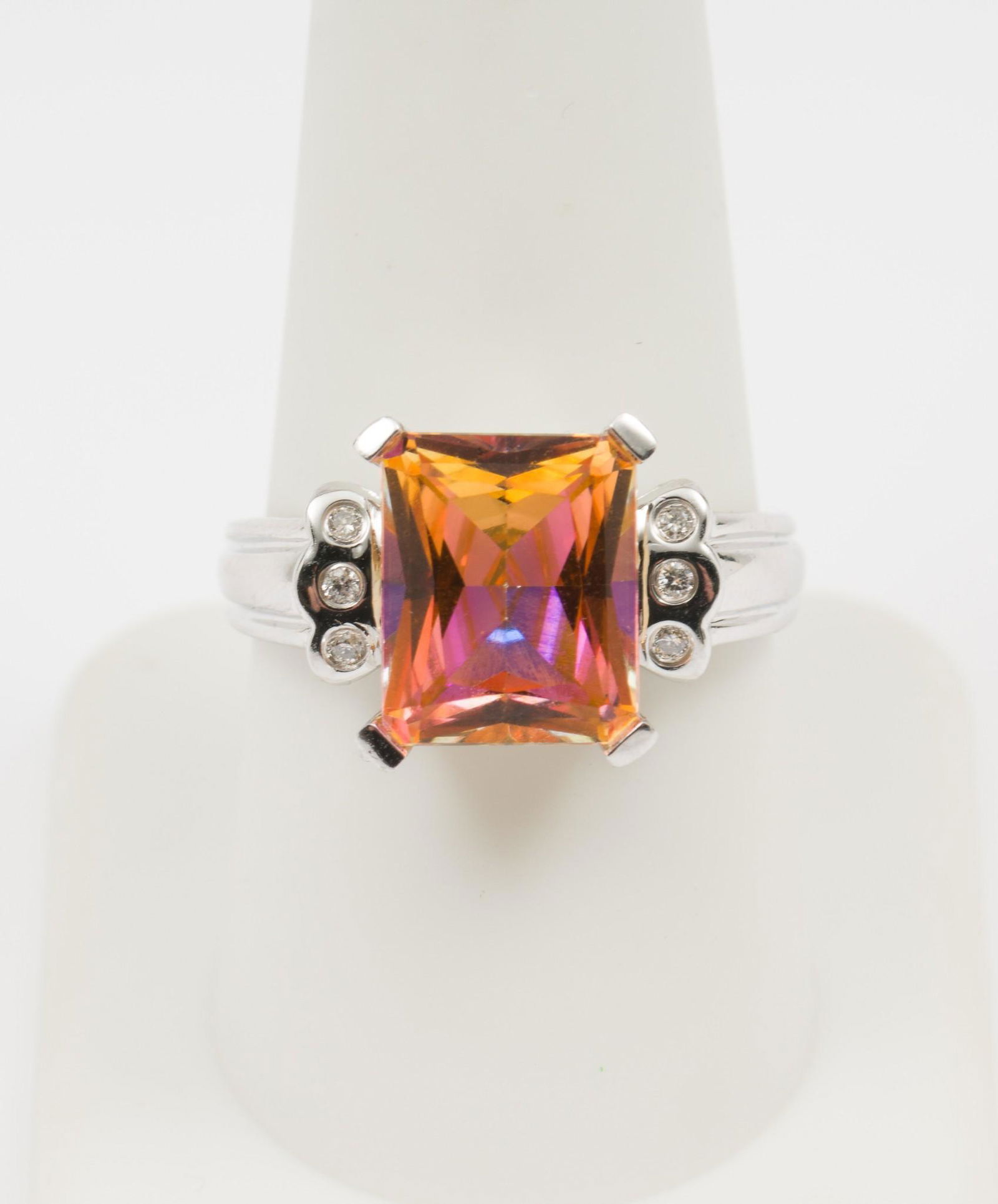 14K White Gold & Gemstone Ring (1 of 4)