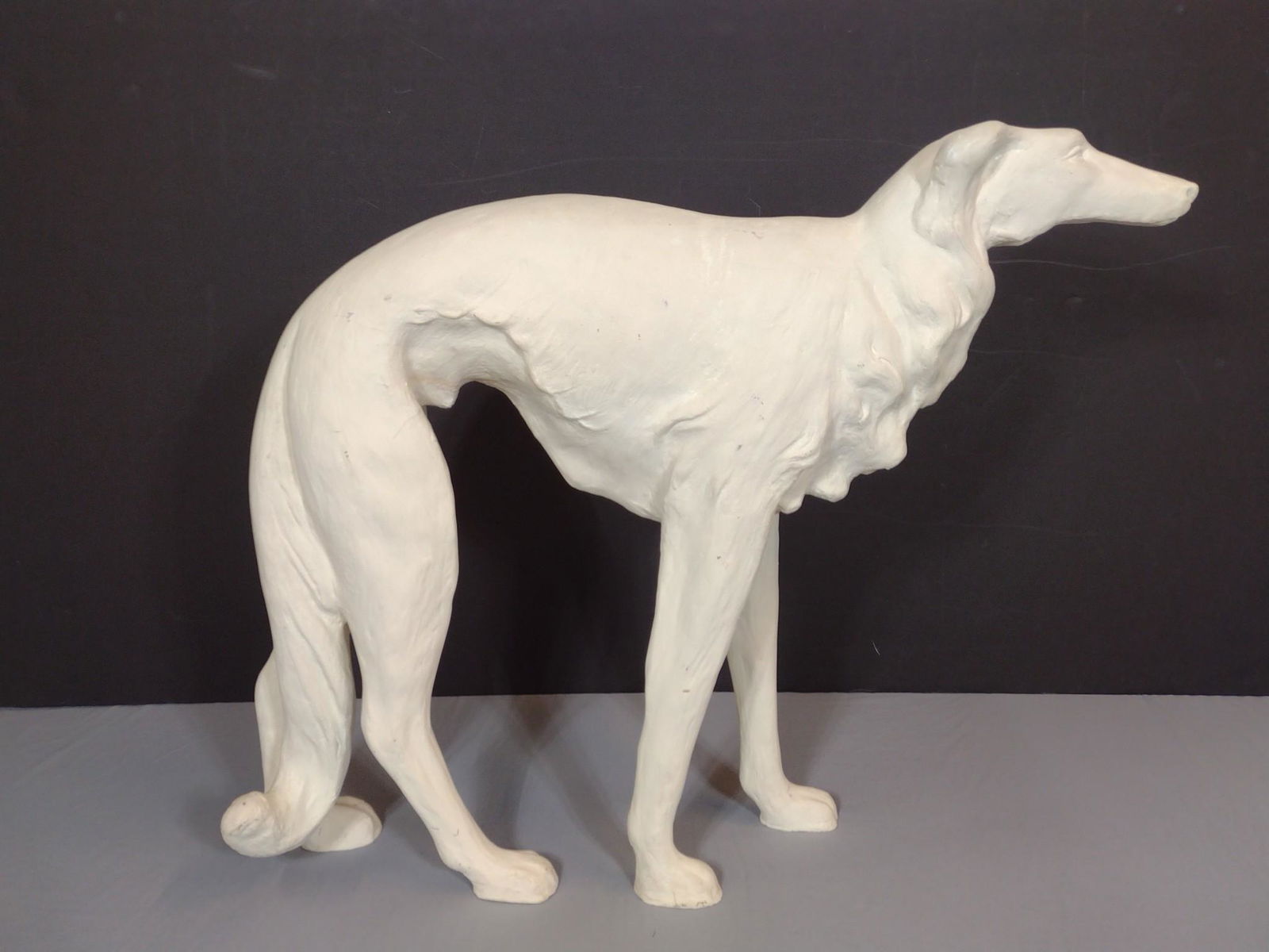 Life Size Papier Mache Borzoi Dog Sculpture (1 of 7)