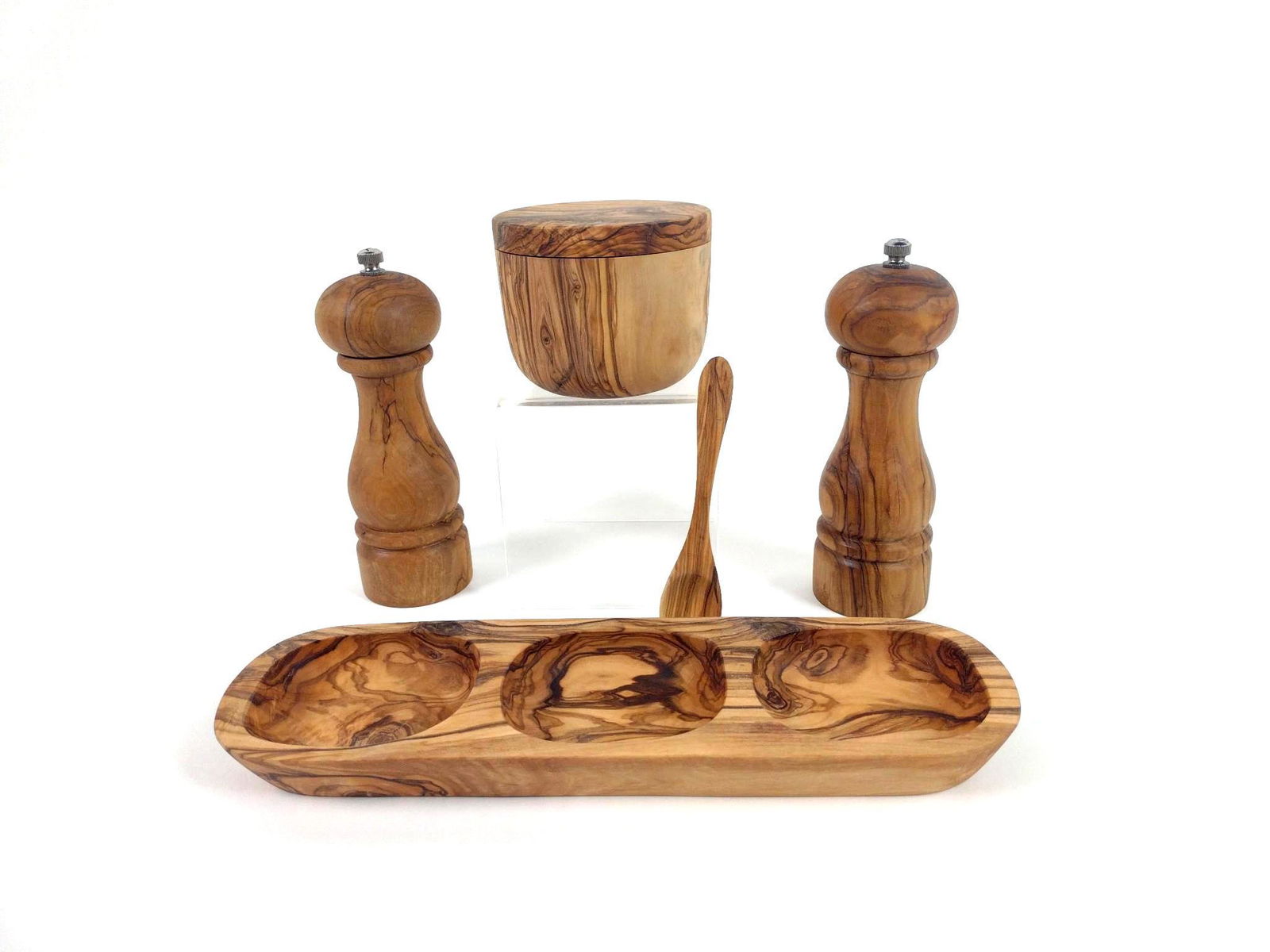 5 Pcs of Burlwood Kitchenware Incl Salt Box (1 of 3)