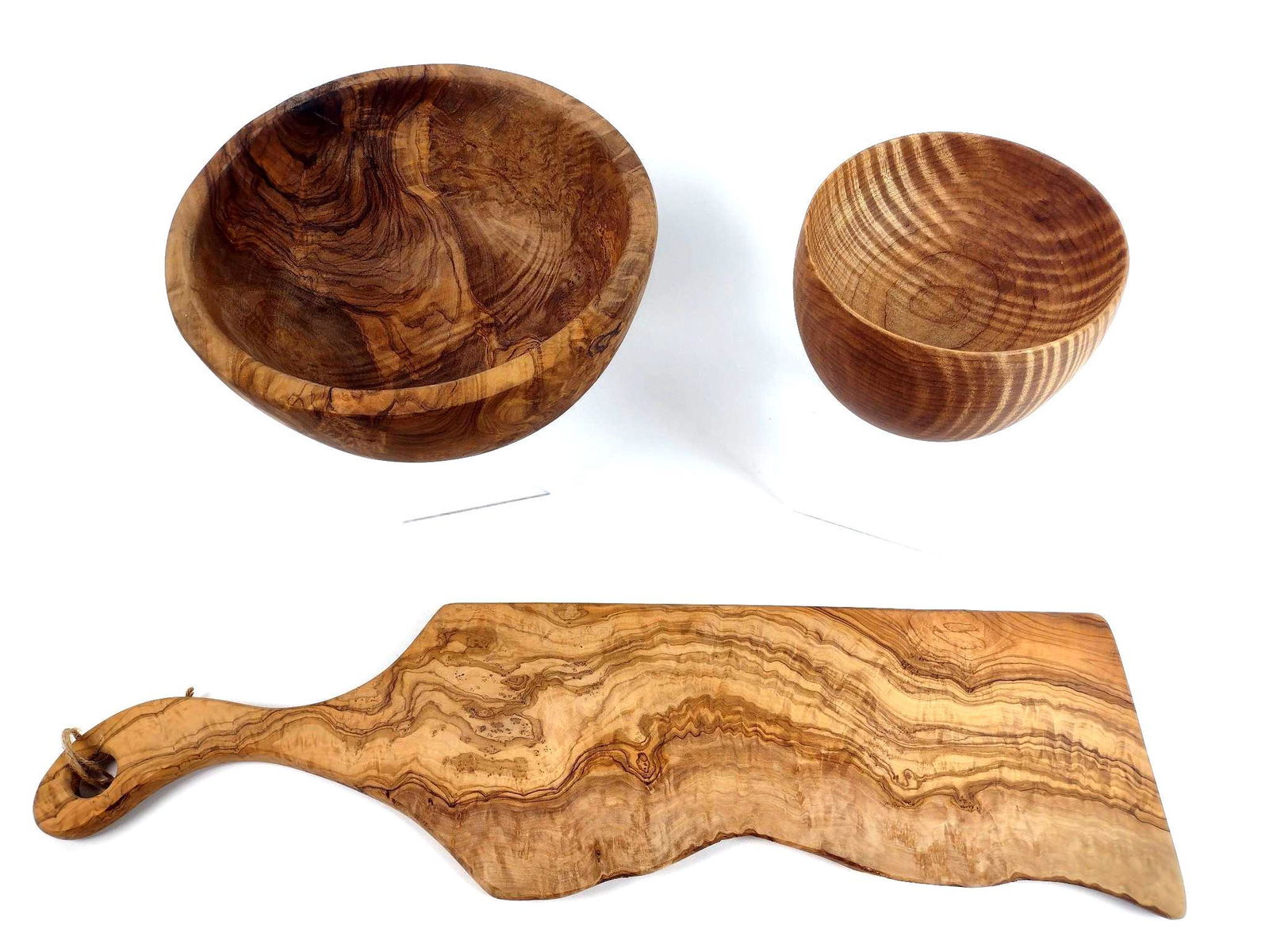 3 Pcs Burlwood incl Bowls (1 of 4)