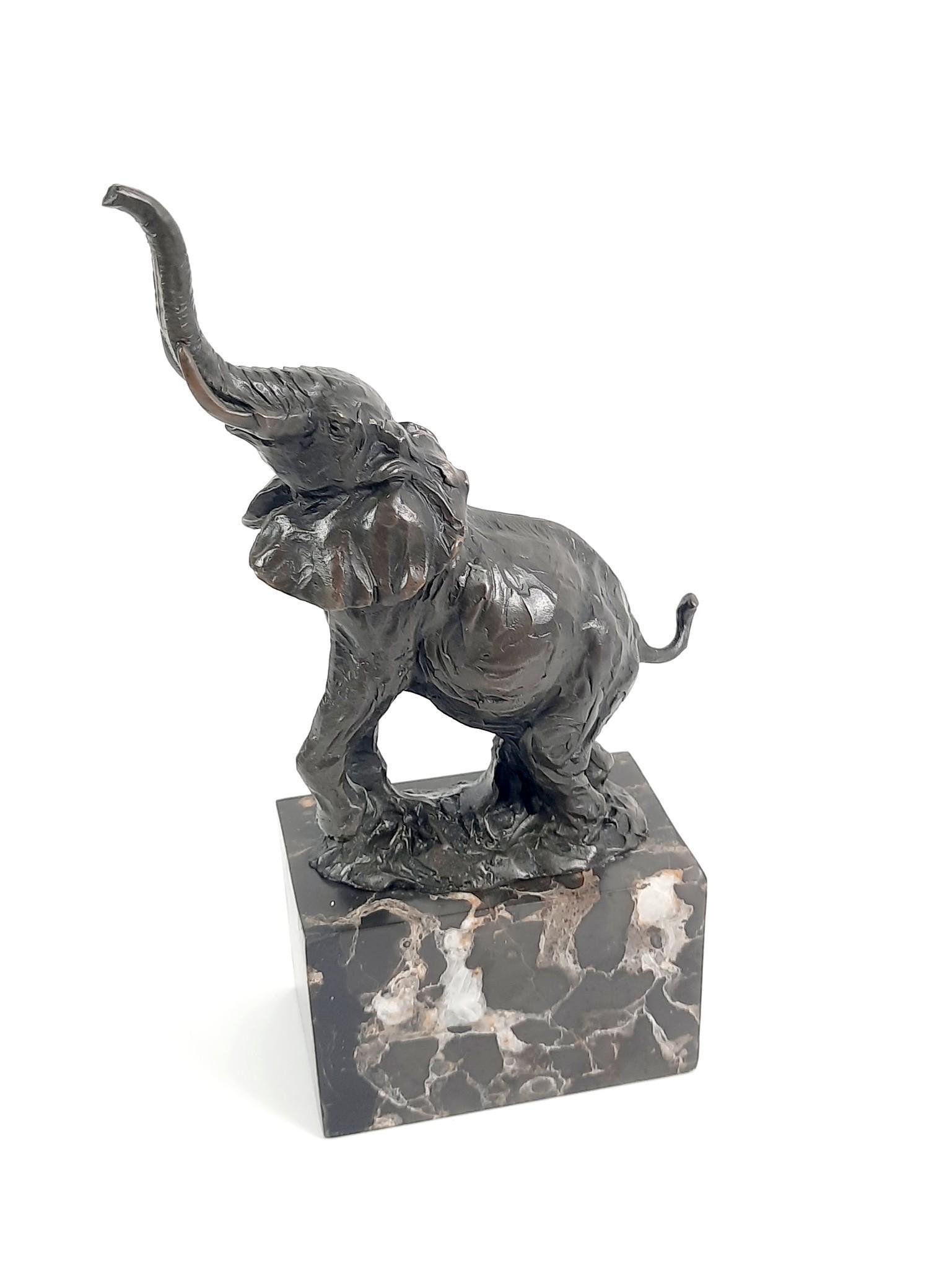 Milo Bronze Elephant On Marble (1 of 4)