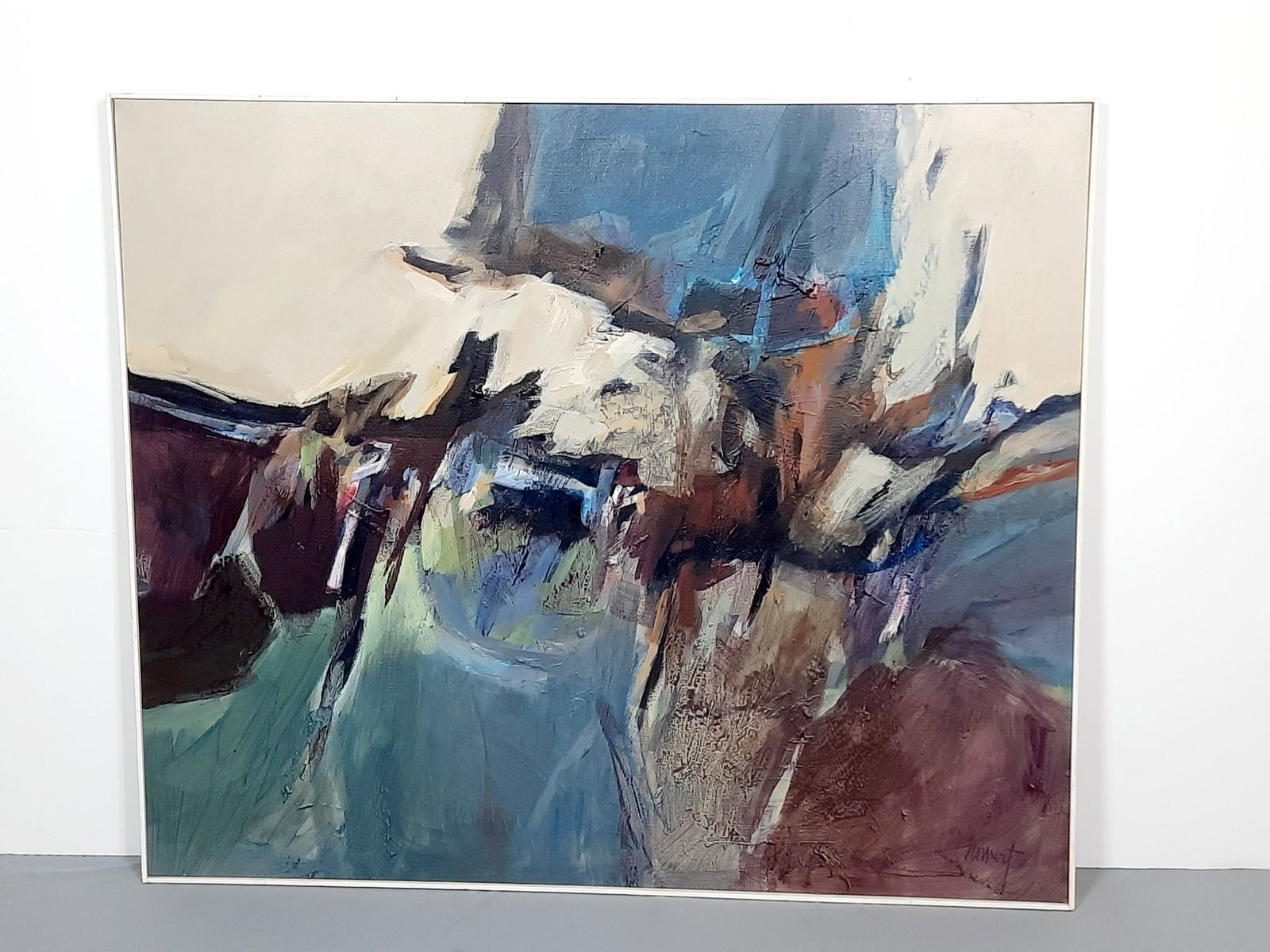 Ned Wert "Landform Edge" Painting (Millersburg, PA): Ned O. Wert of Millersburg, PA earned degrees in Art Education at Indiana University of Pennsylvania, Penn State University, with post-graduate studies at Kent State University, IUP, and Creative Stud